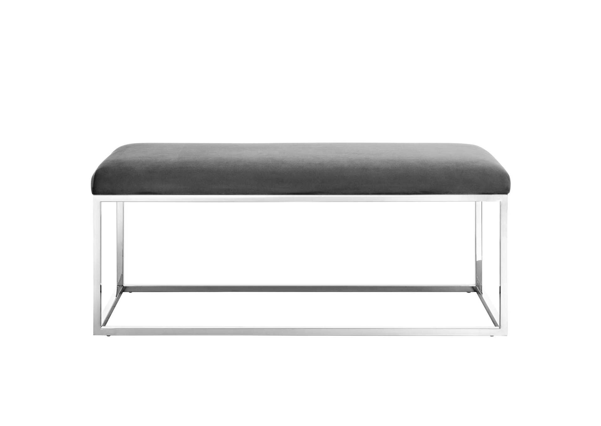 Gray Anticipate Performance Velvet Bench,Modway