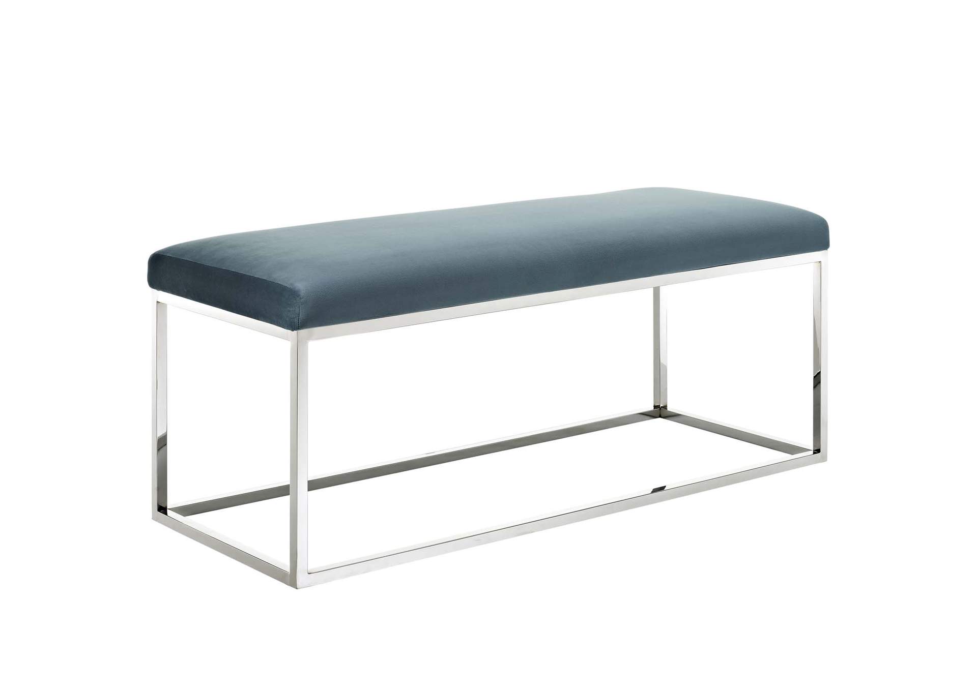 Sea Blue Anticipate Performance Velvet Bench,Modway