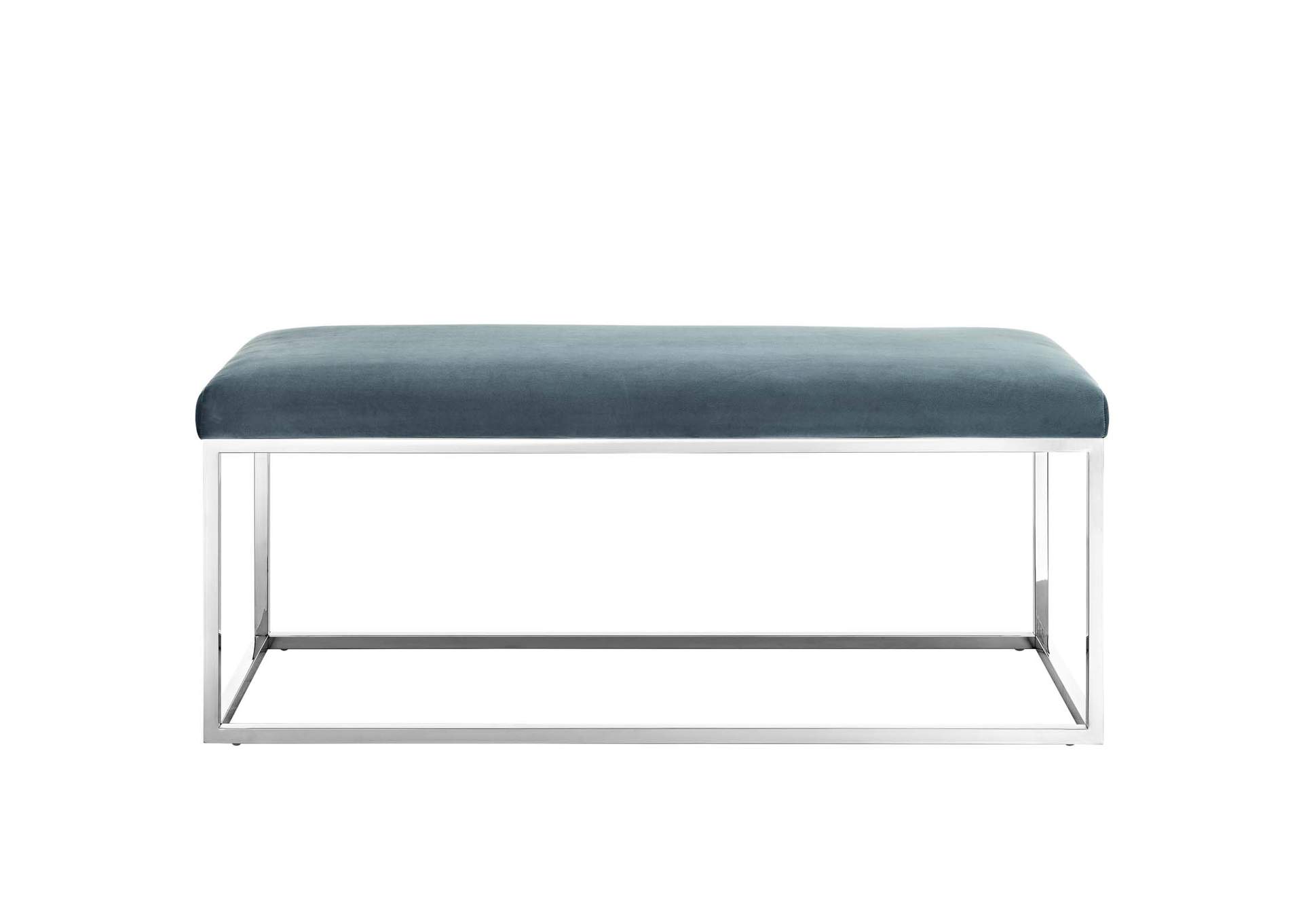 Sea Blue Anticipate Performance Velvet Bench,Modway