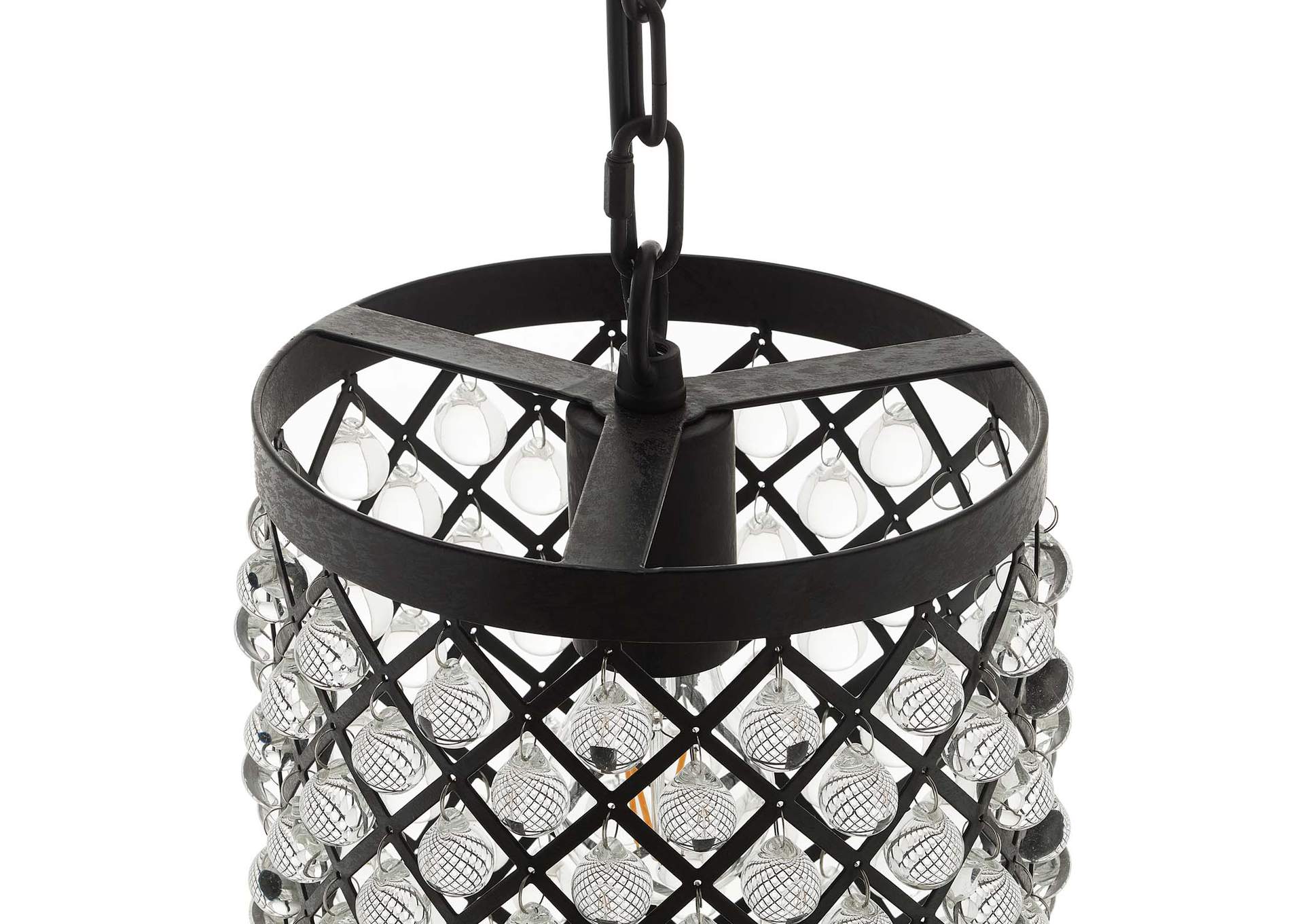 Reflect Glass and Metal Pendant Chandelier,Modway