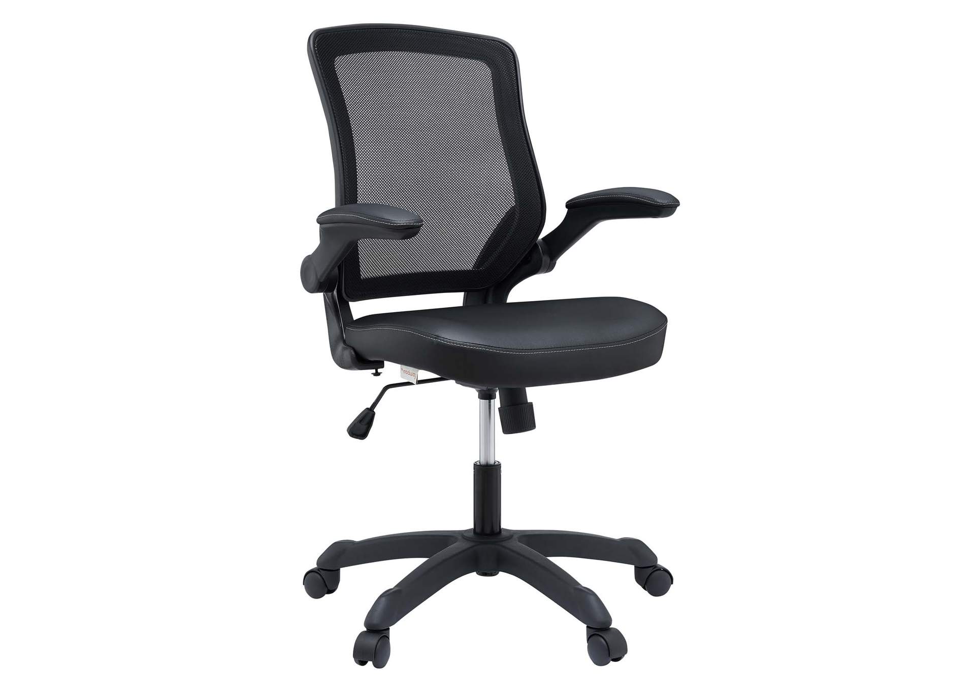 Black Veer Vinyl Office Chair,Modway