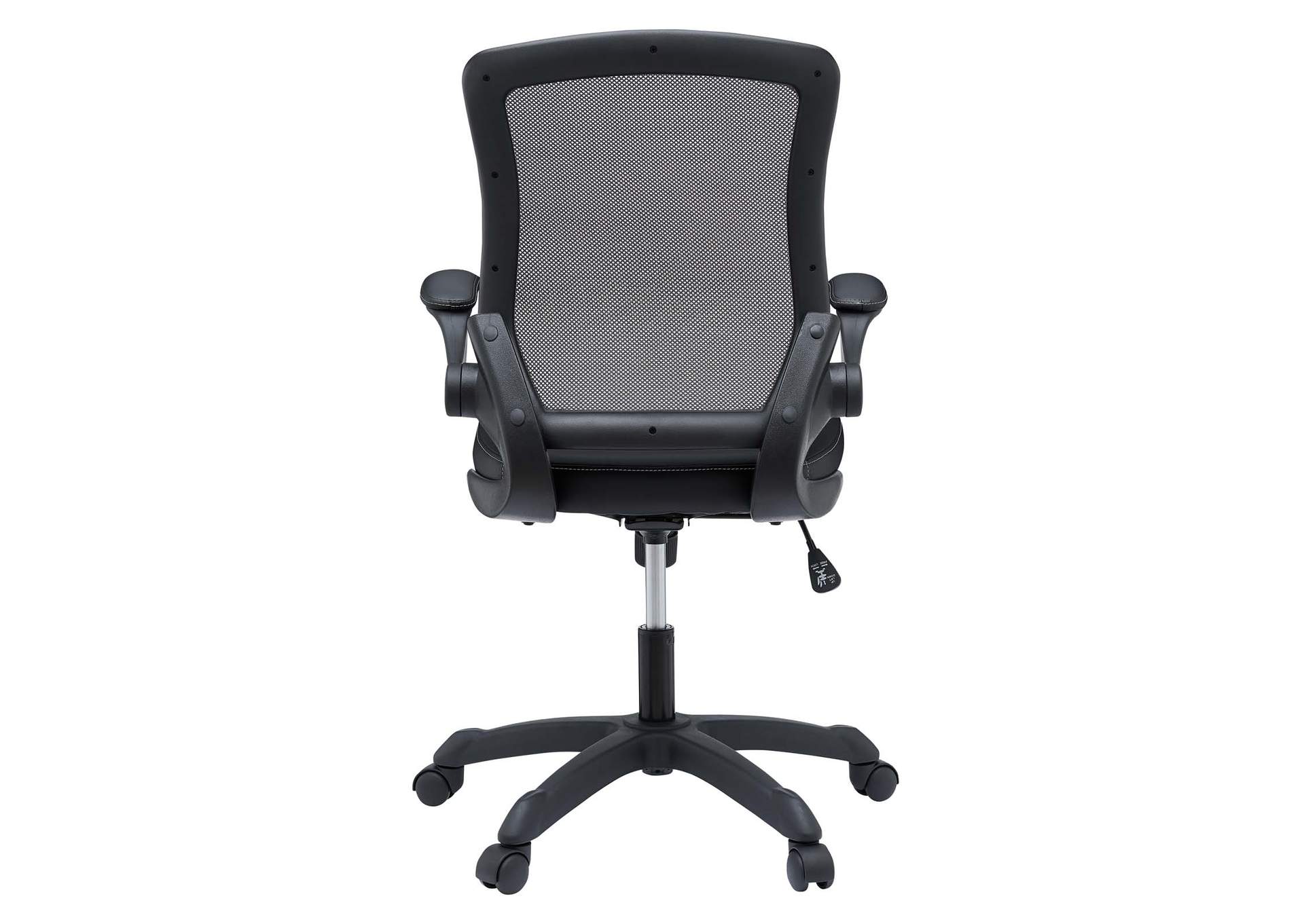 Black Veer Vinyl Office Chair,Modway