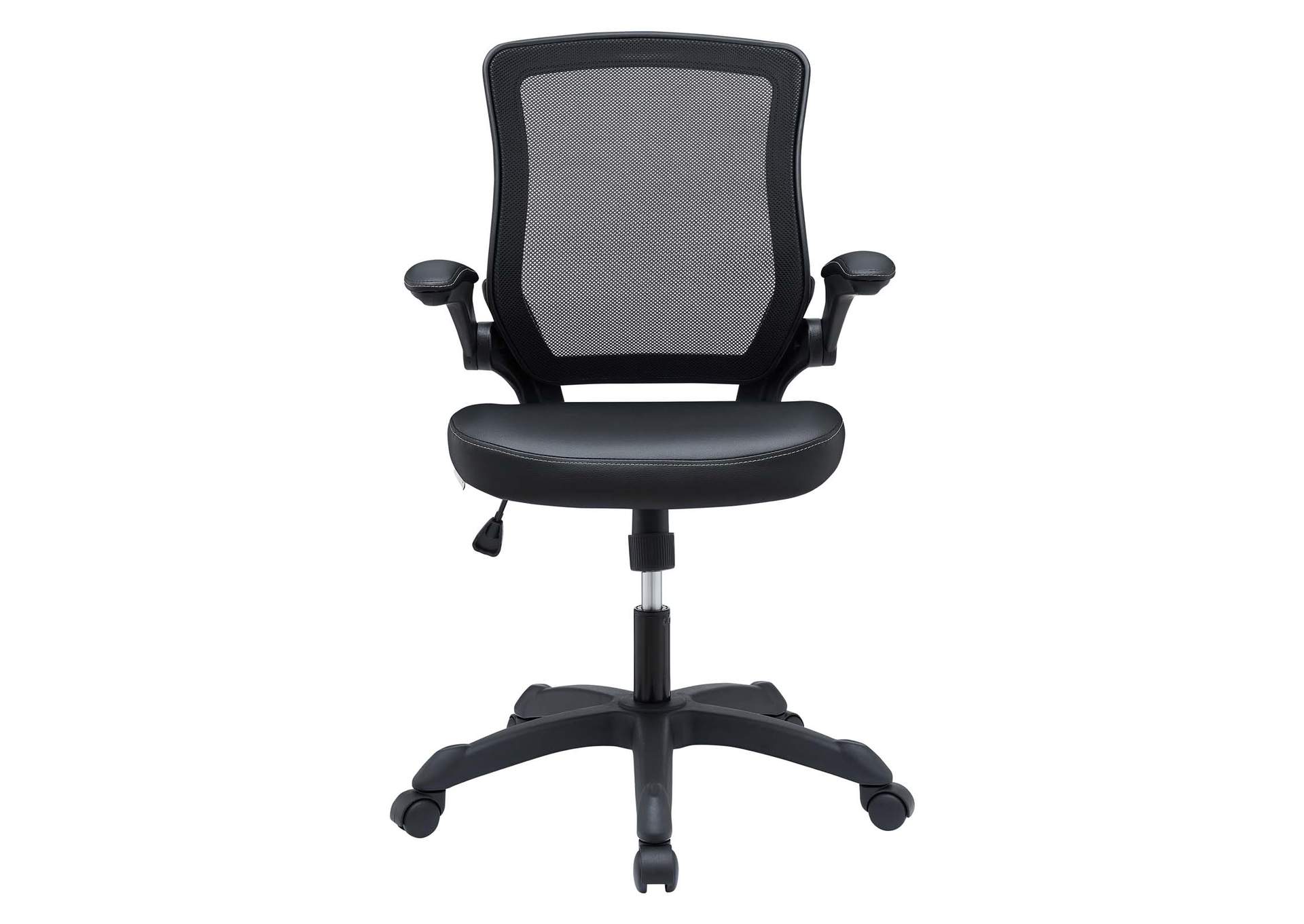 Black Veer Vinyl Office Chair,Modway