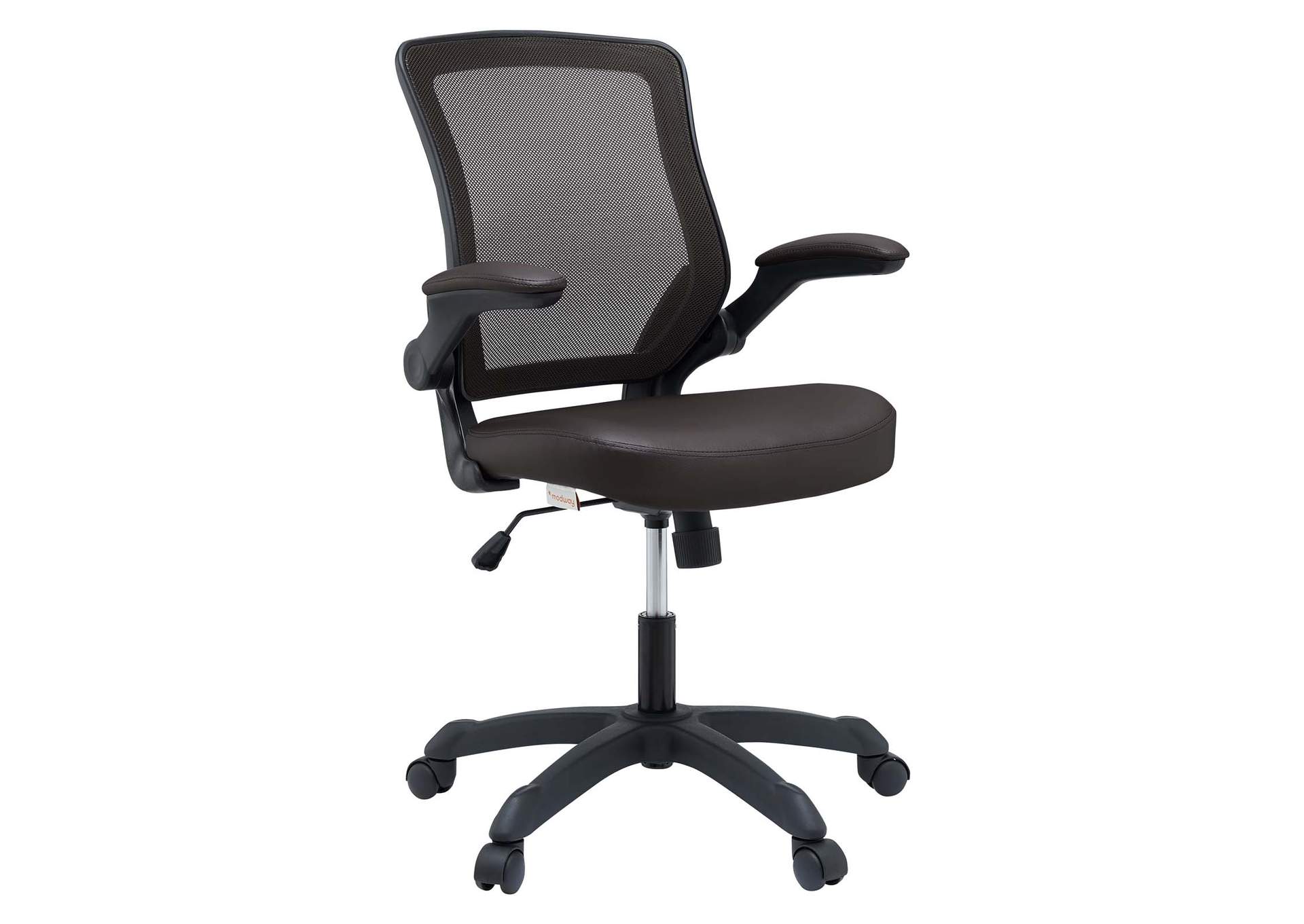 Brown Veer Vinyl Office Chair,Modway