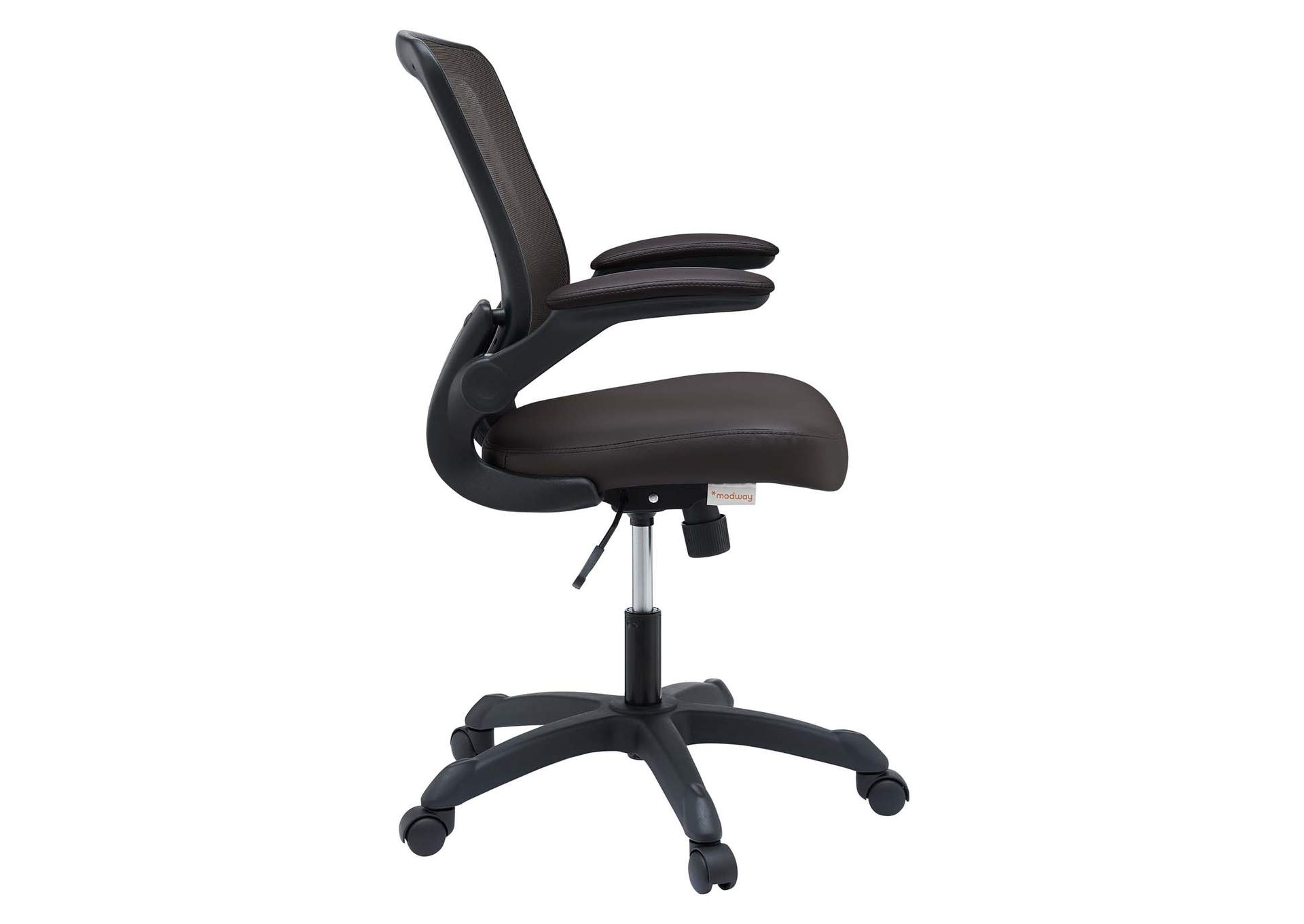 Brown Veer Vinyl Office Chair,Modway