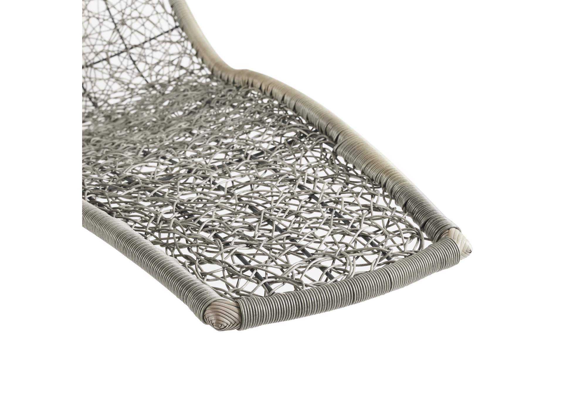Light Gray Beige Landscape Hanging Chaise Lounge Outdoor Patio Swing Chair,Modway