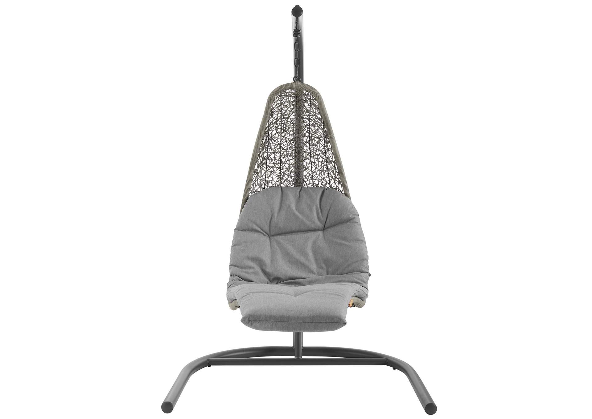 Light Gray Gray Landscape Hanging Chaise Lounge Outdoor Patio Swing Chair,Modway