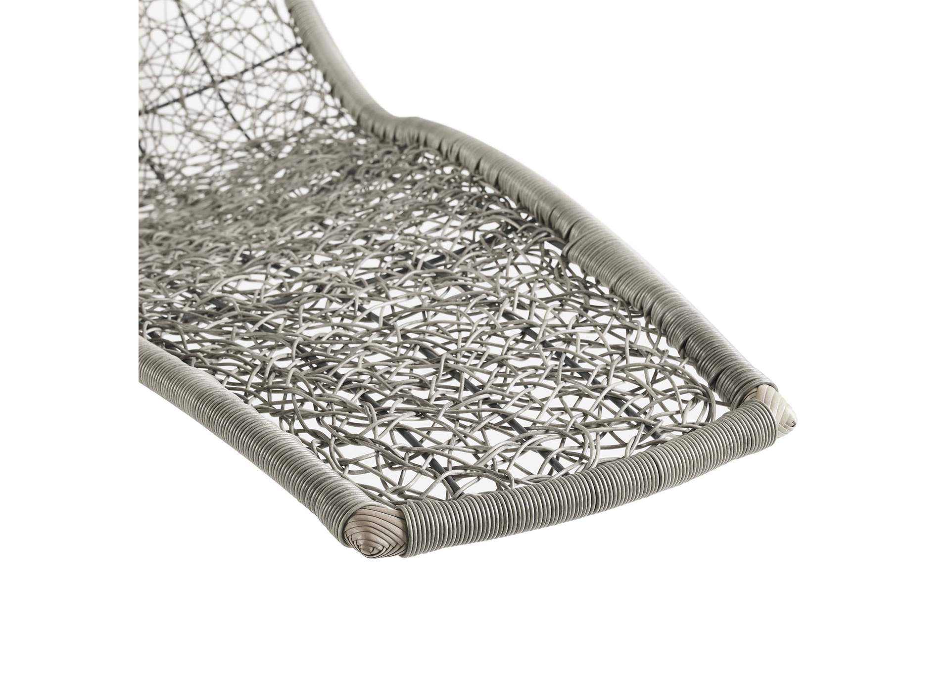 Light Gray Gray Landscape Hanging Chaise Lounge Outdoor Patio Swing Chair,Modway