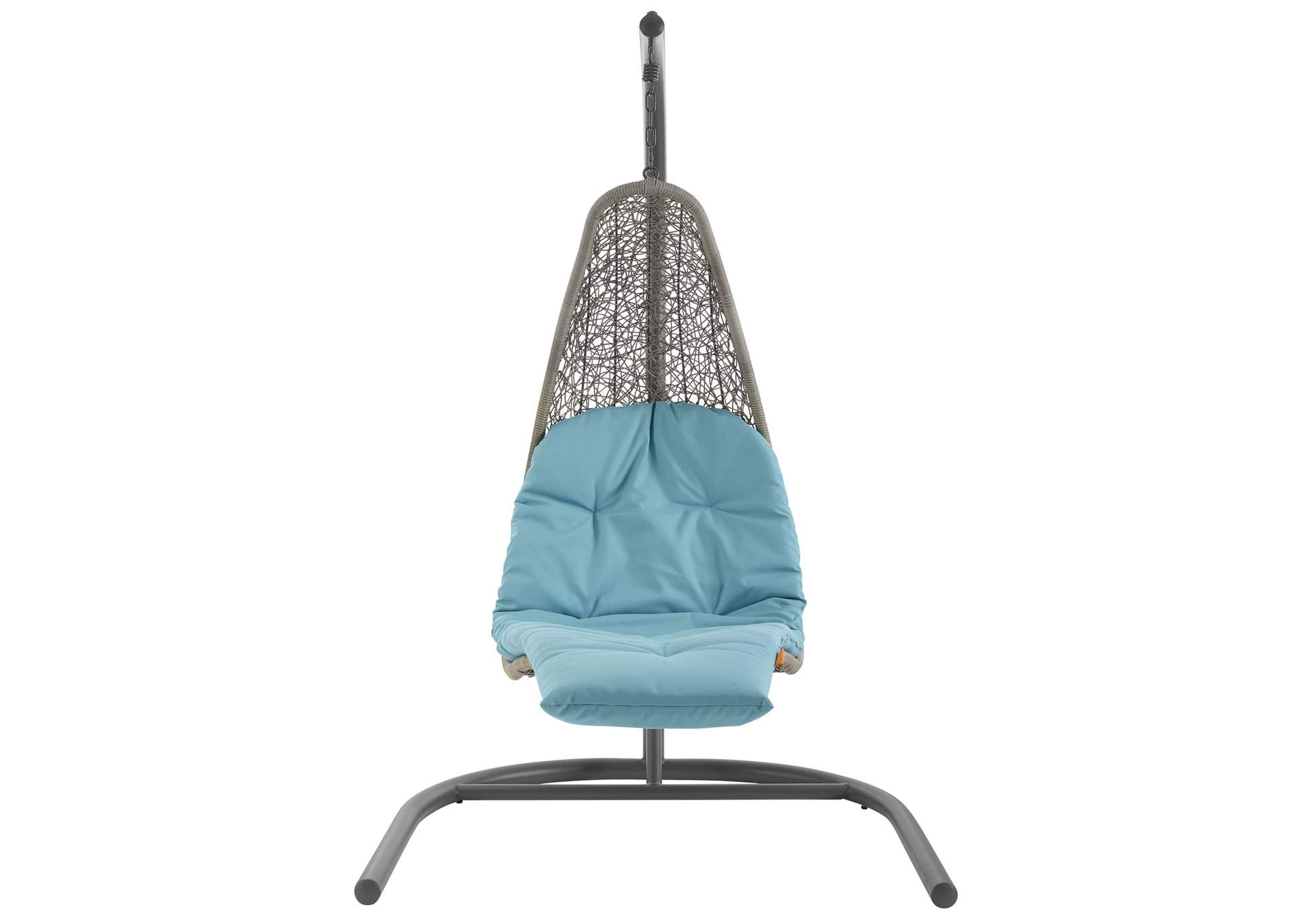 Light Gray Turquoise Landscape Hanging Chaise Lounge Outdoor Patio Swing Chair,Modway