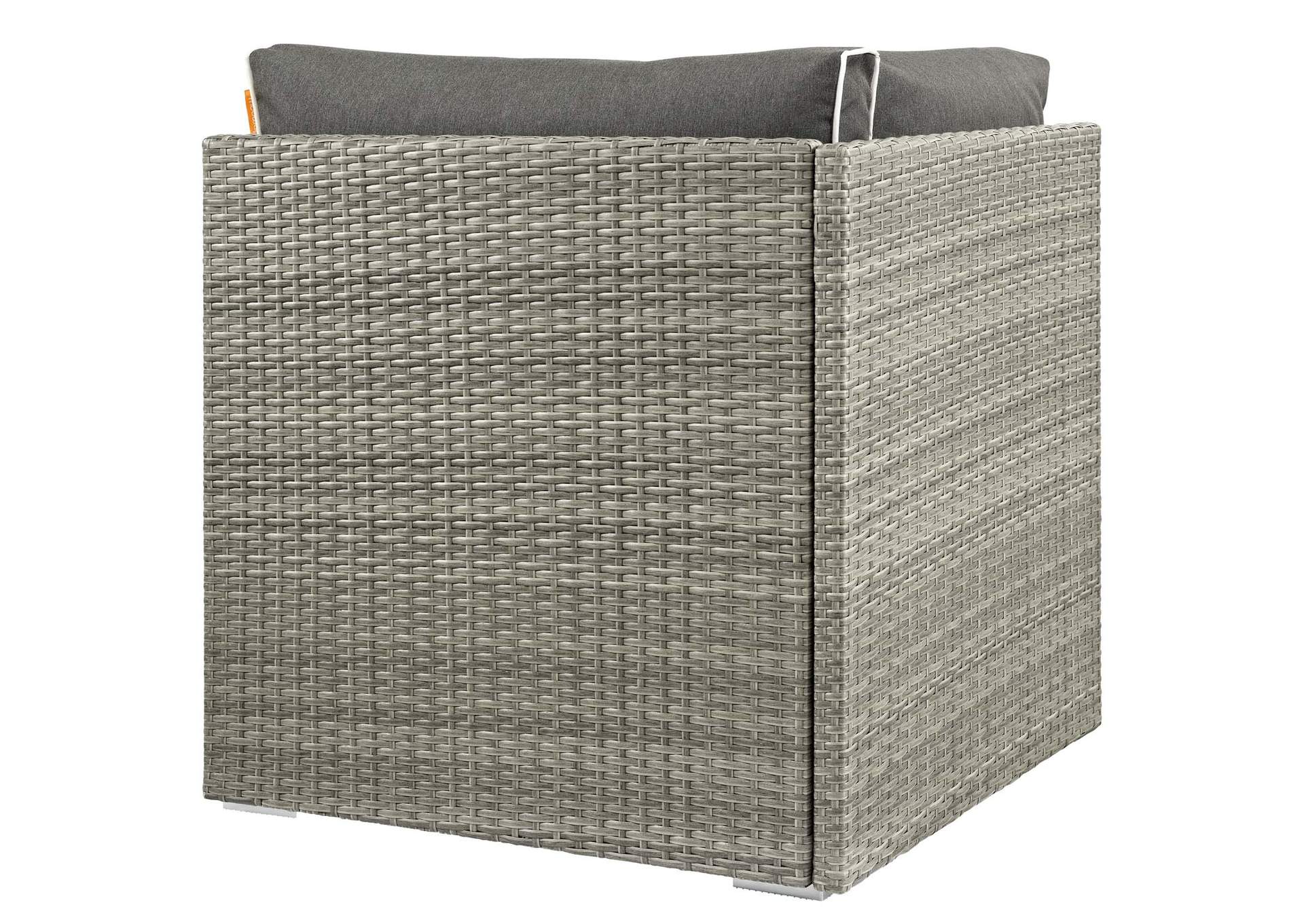 Light Gray Charcoal Repose Outdoor Patio Corner,Modway