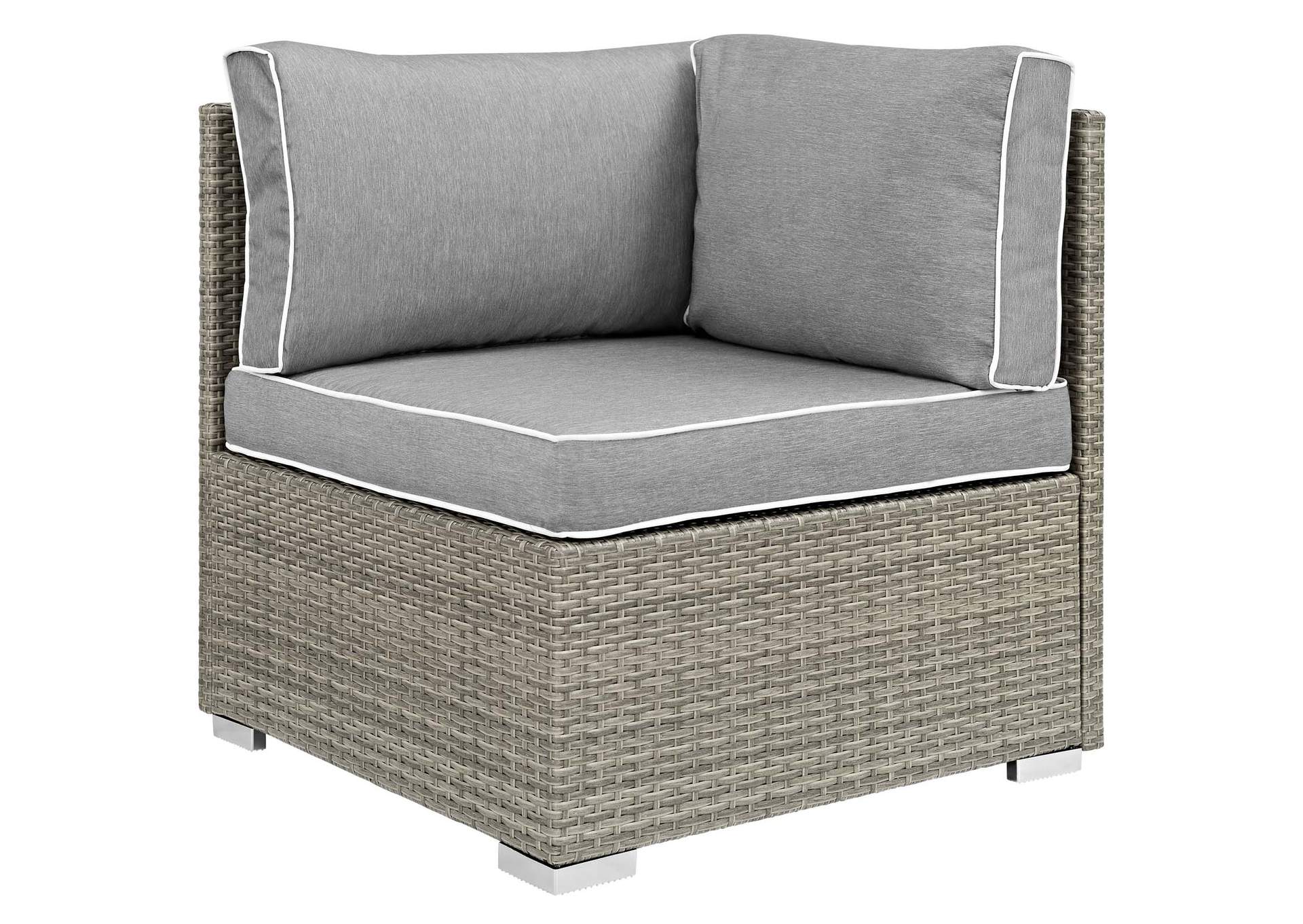 Light Gray Gray Repose Outdoor Patio Corner,Modway