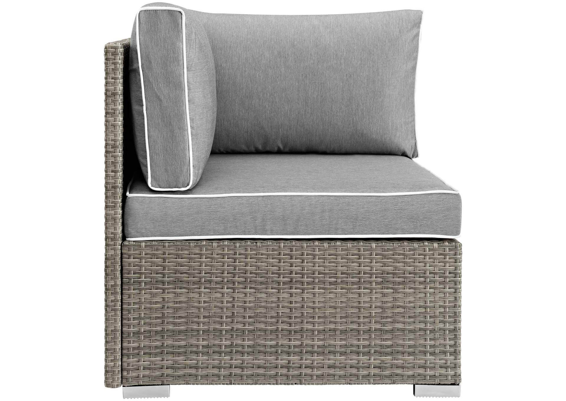 Light Gray Gray Repose Outdoor Patio Corner,Modway