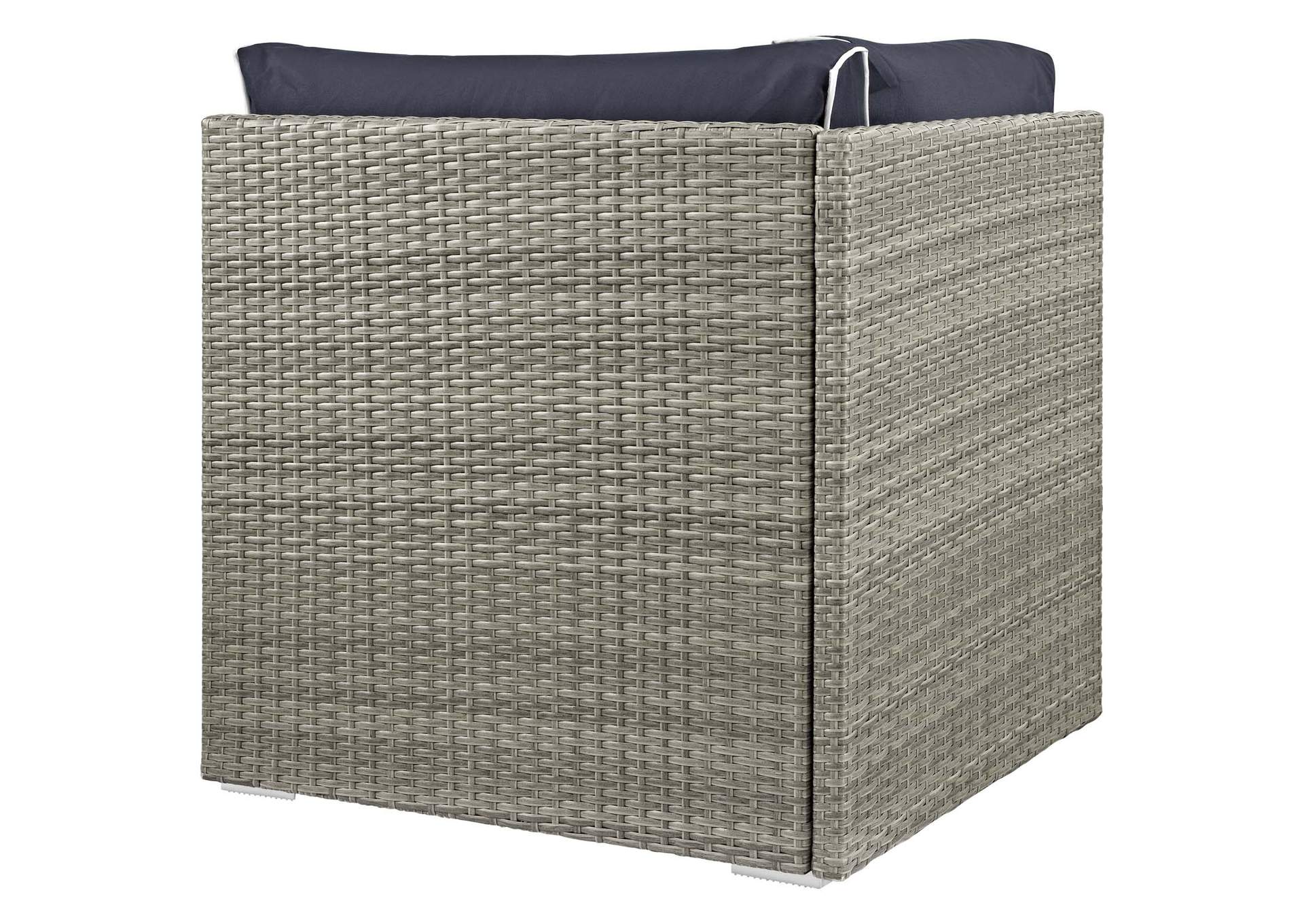 Light Gray Navy Repose Outdoor Patio Corner,Modway