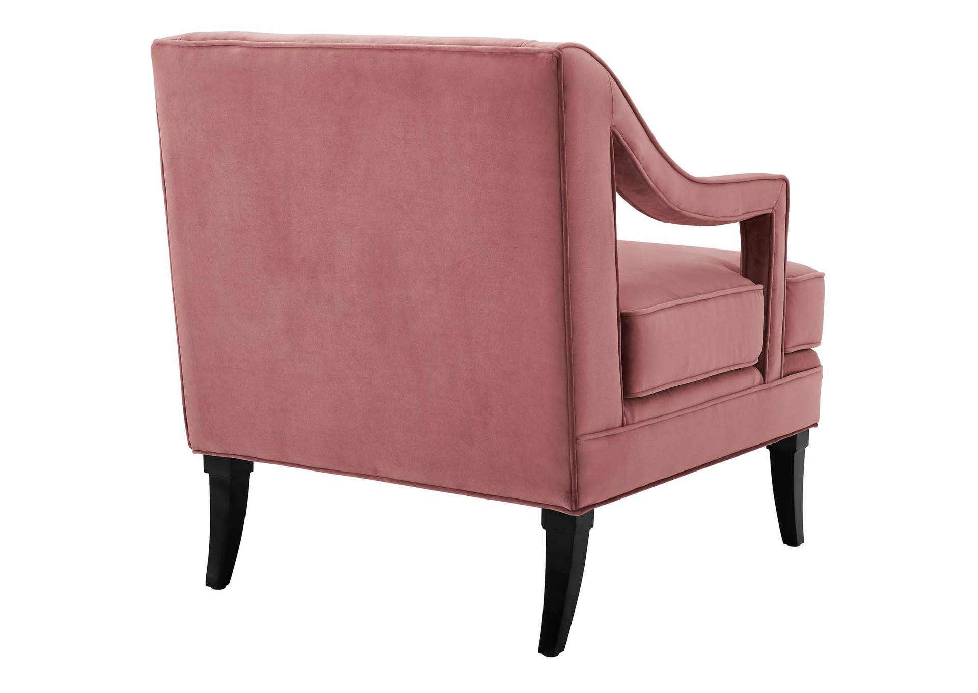 Dusty Rose Concur Button Tufted Performance Velvet Arm Chair,Modway