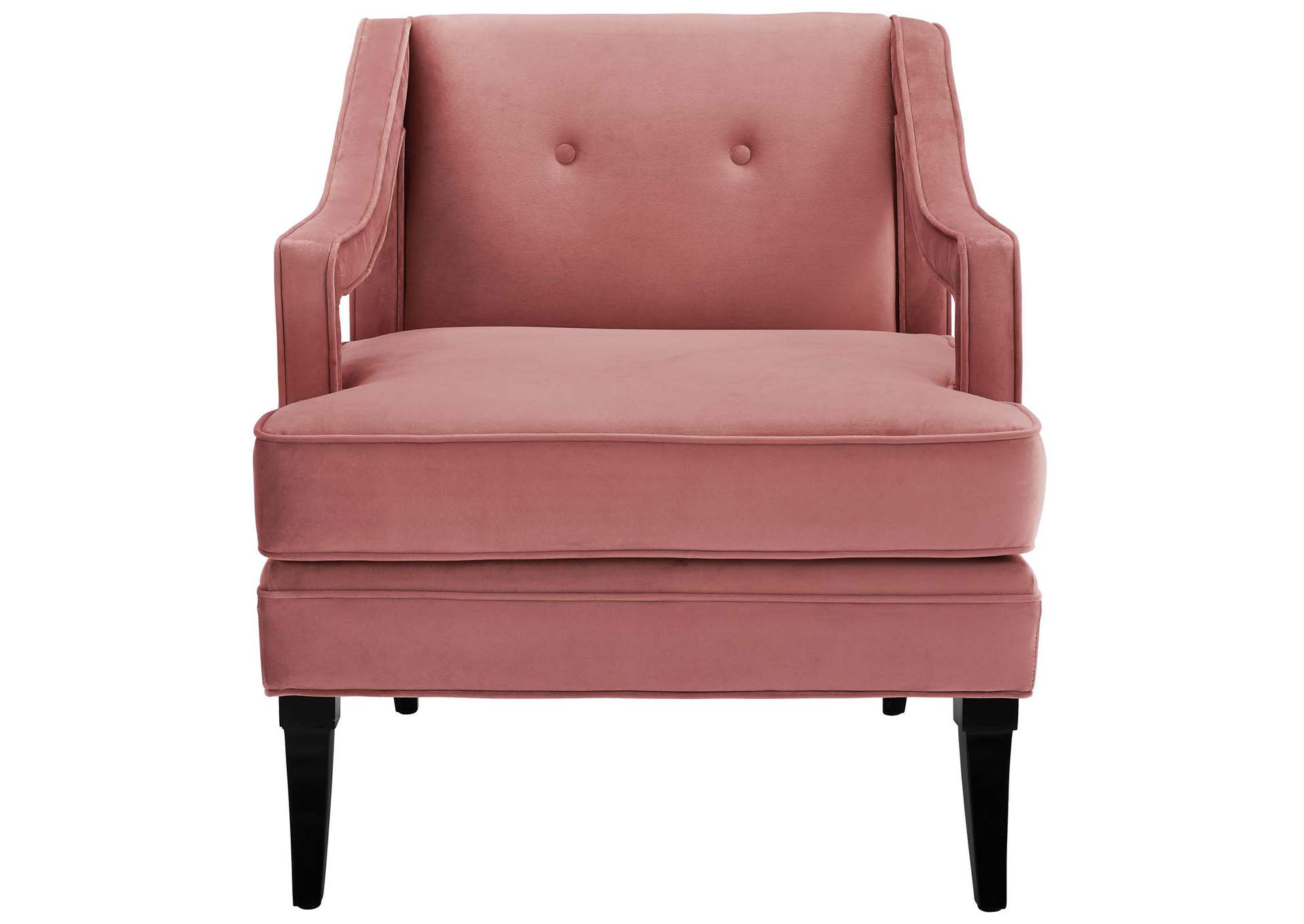 Dusty Rose Concur Button Tufted Performance Velvet Arm Chair,Modway
