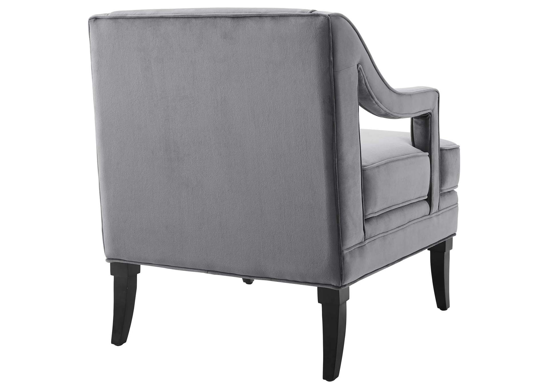 Gray Concur Button Tufted Performance Velvet Arm Chair,Modway