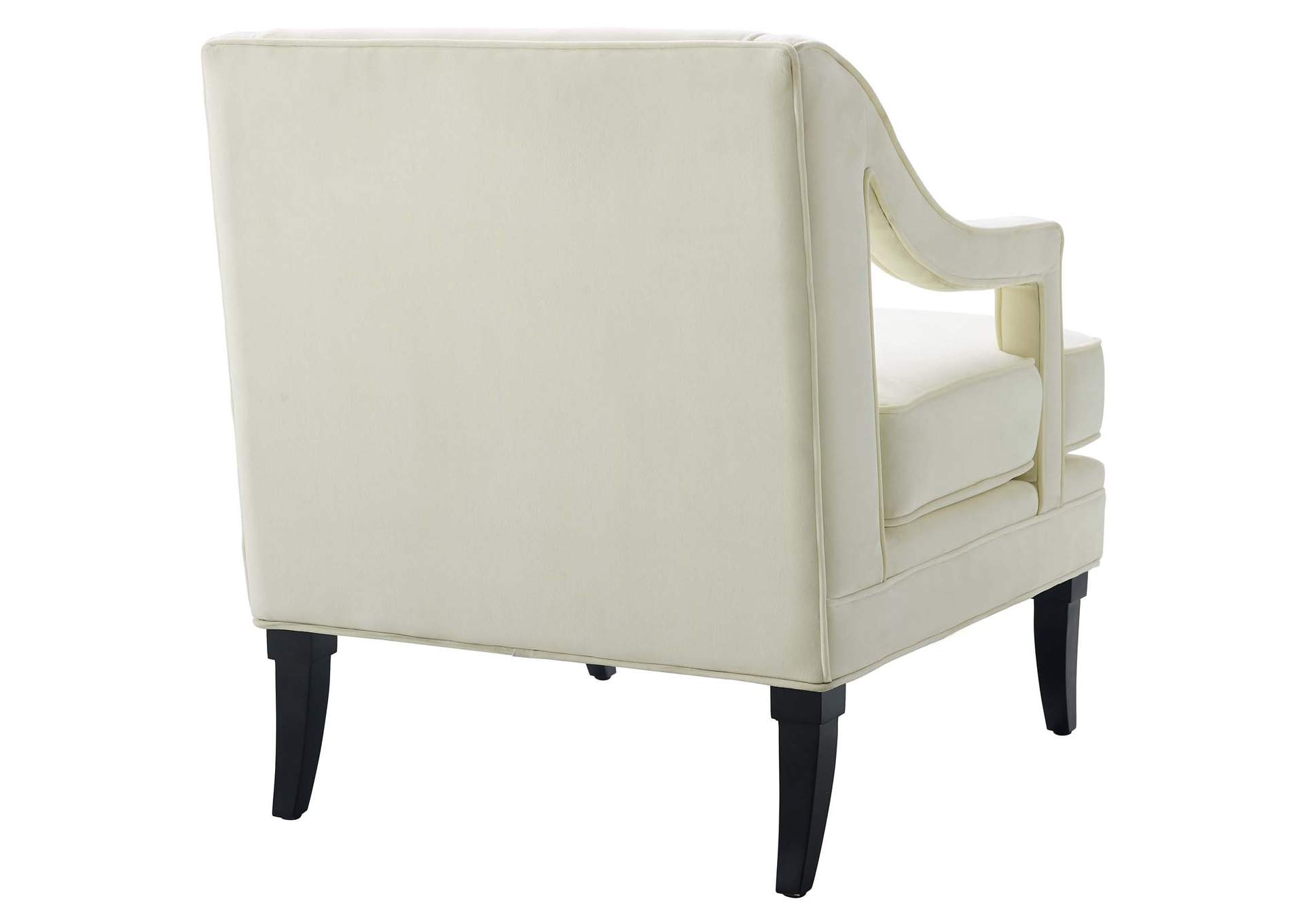 Ivory Concur Button Tufted Performance Velvet Arm Chair,Modway