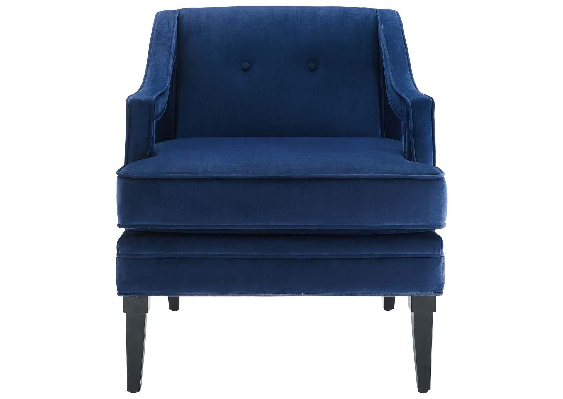 Concur Navy Button Tufted Performance Velvet Armchair,Modway
