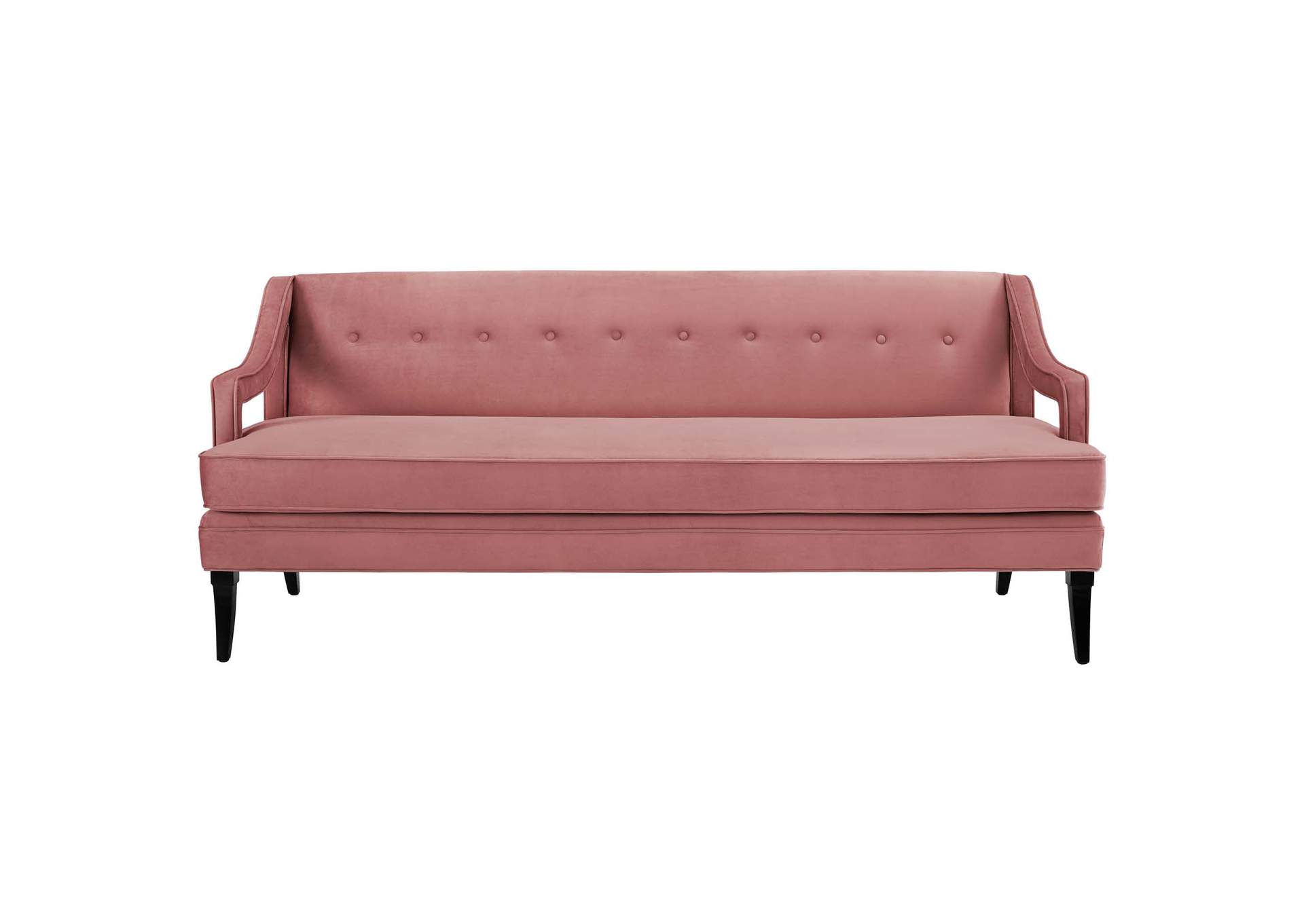 Dusty Rose Concur Button Tufted Performance Velvet Sofa,Modway