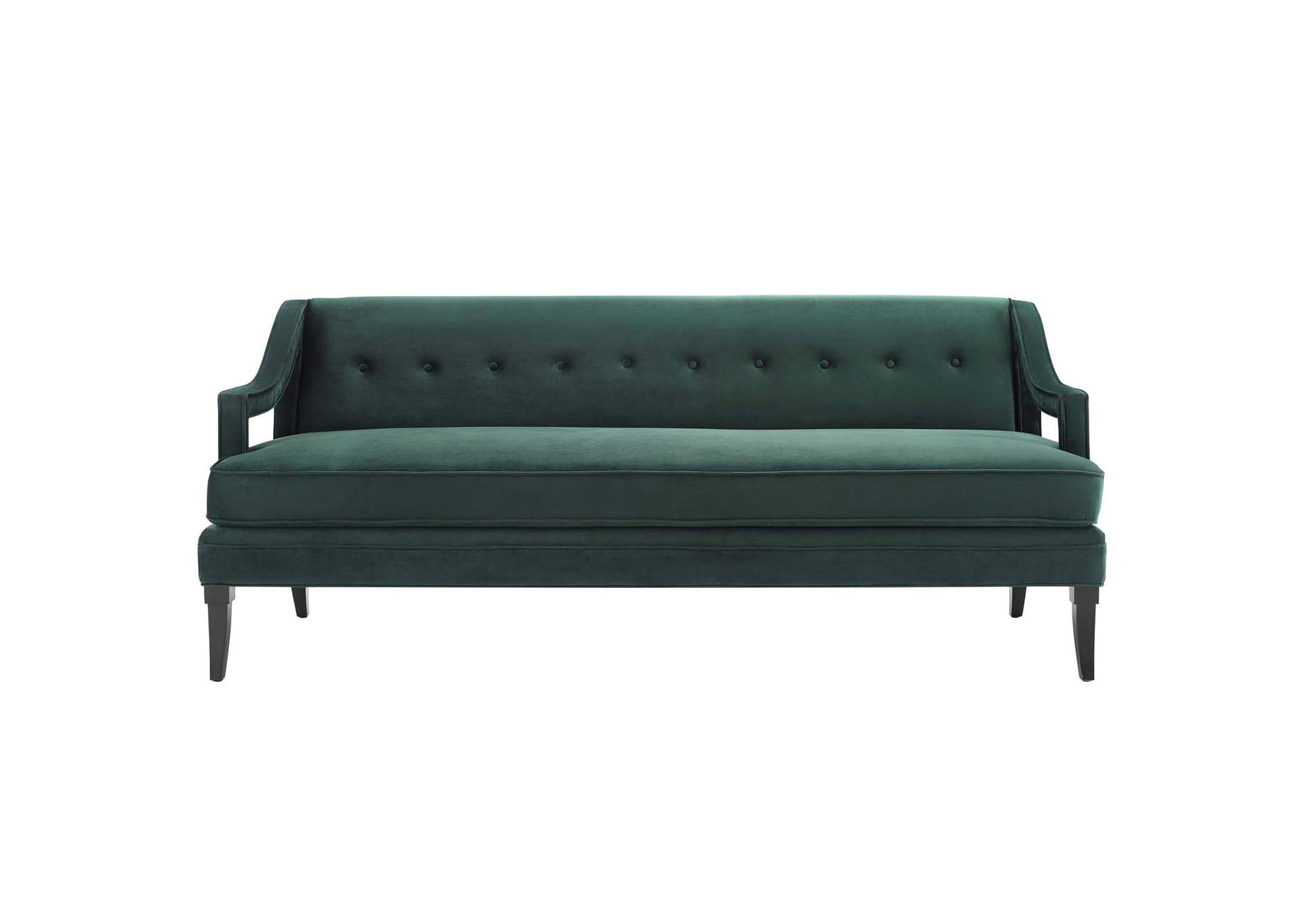 Green Concur Button Tufted Performance Velvet Sofa,Modway