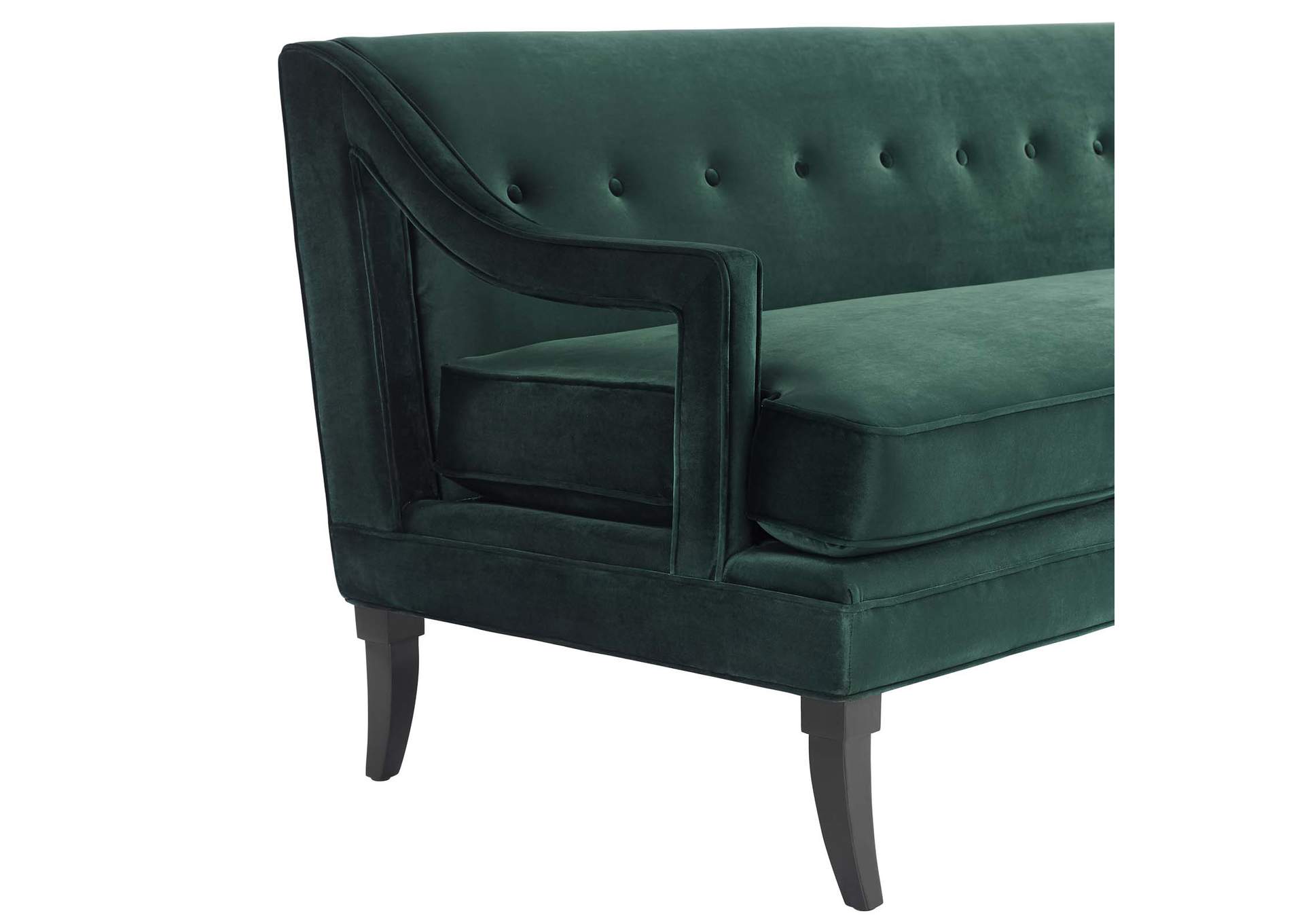Green Concur Button Tufted Performance Velvet Sofa,Modway
