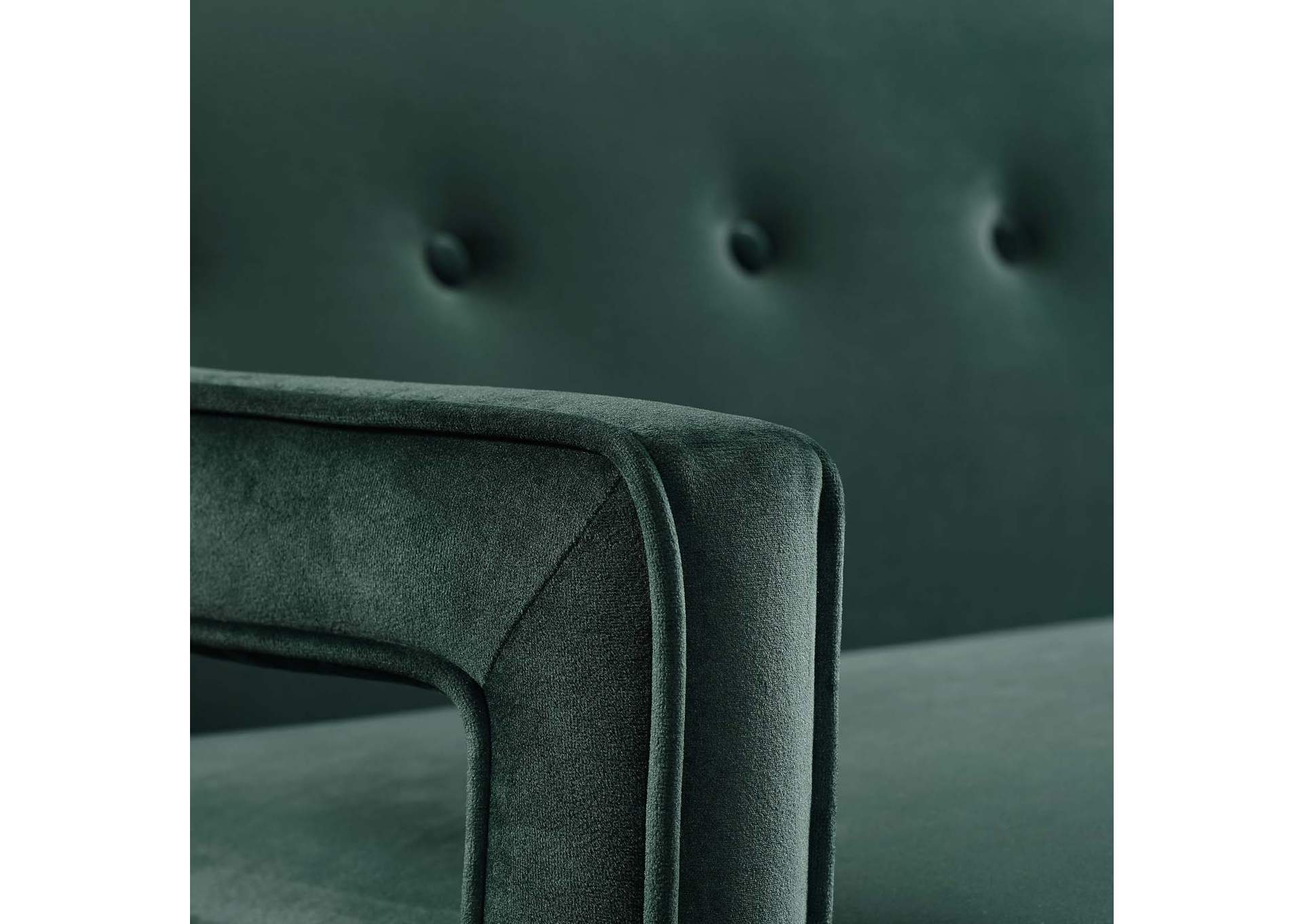 Green Concur Button Tufted Performance Velvet Sofa,Modway