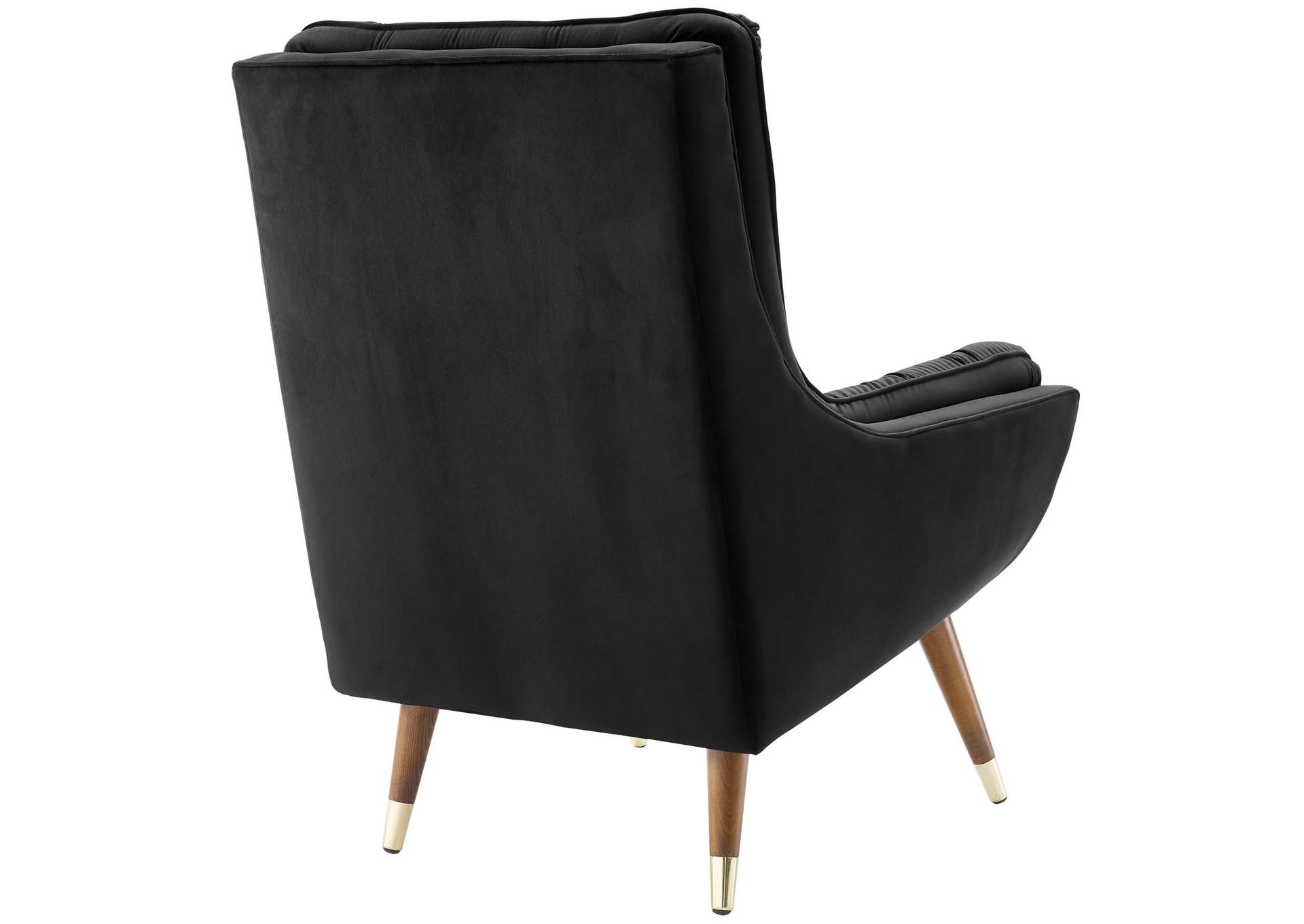 Black Suggest Button Tufted Performance Velvet Lounge Chair,Modway