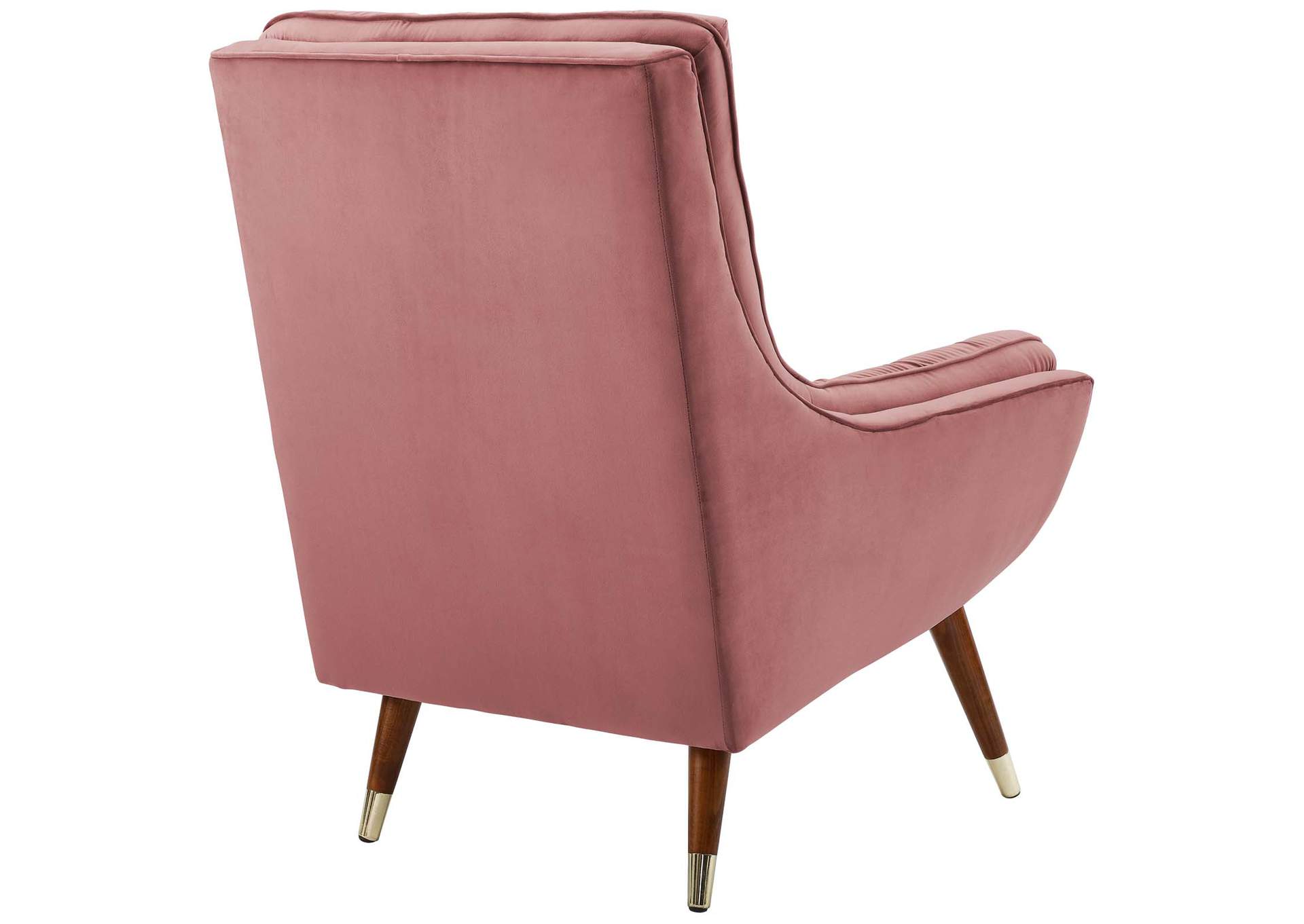 Dusty Rose Suggest Button Tufted Performance Velvet Lounge Chair,Modway