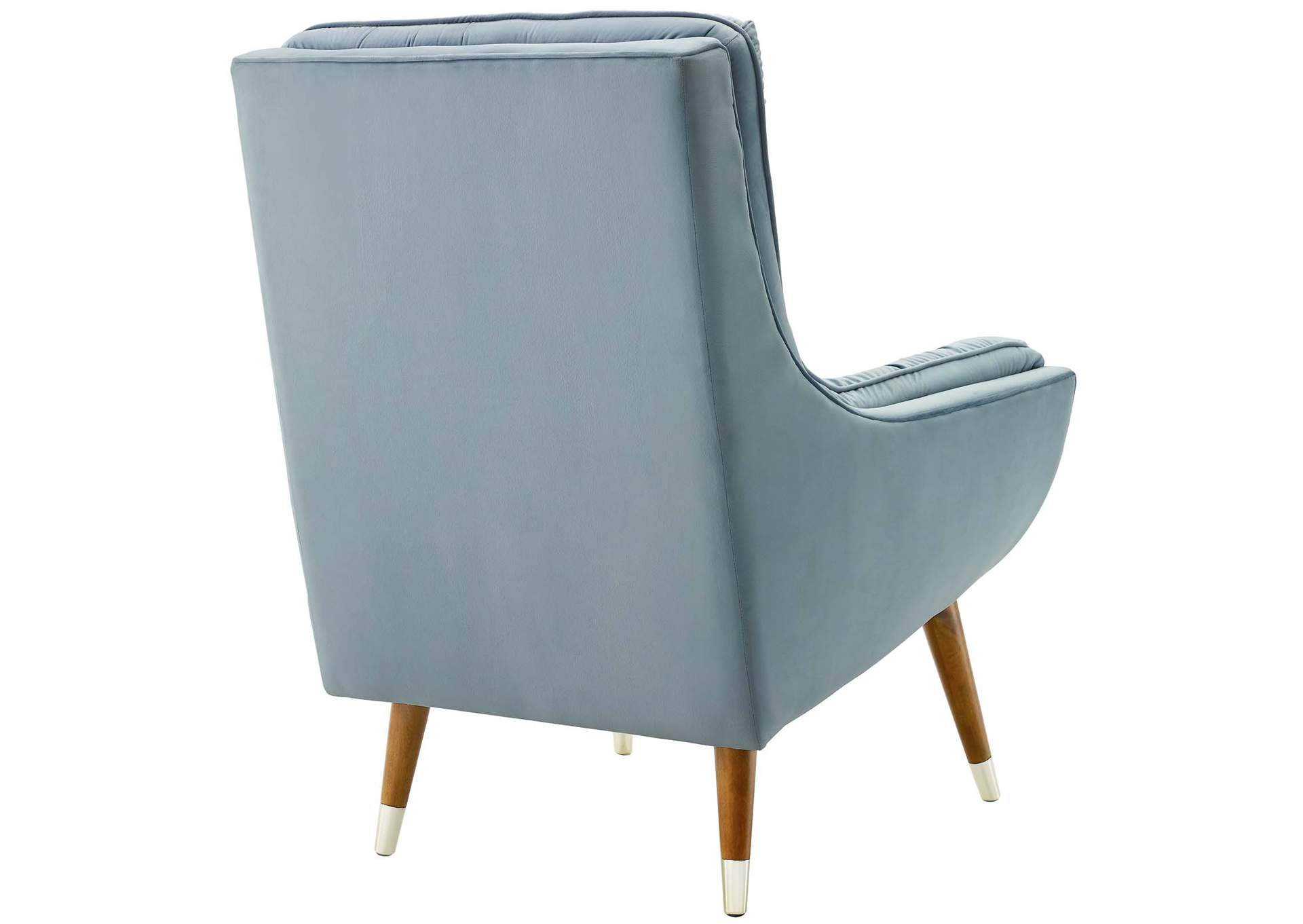 Light Blue Suggest Button Tufted Performance Velvet Lounge Chair,Modway