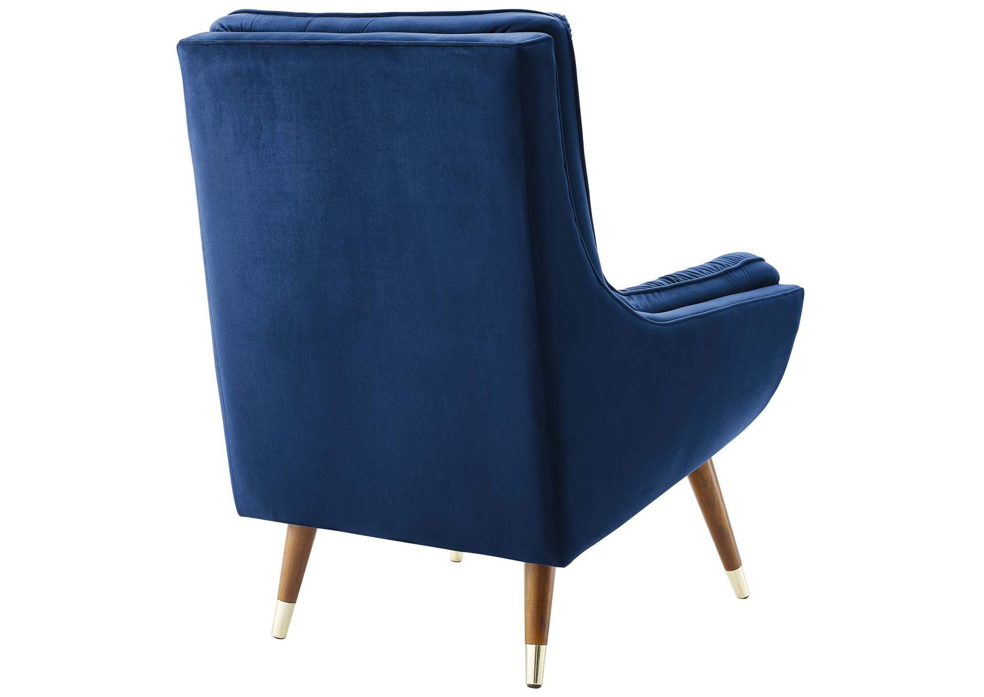 Navy Suggest Button Tufted Performance Velvet Lounge Chair,Modway