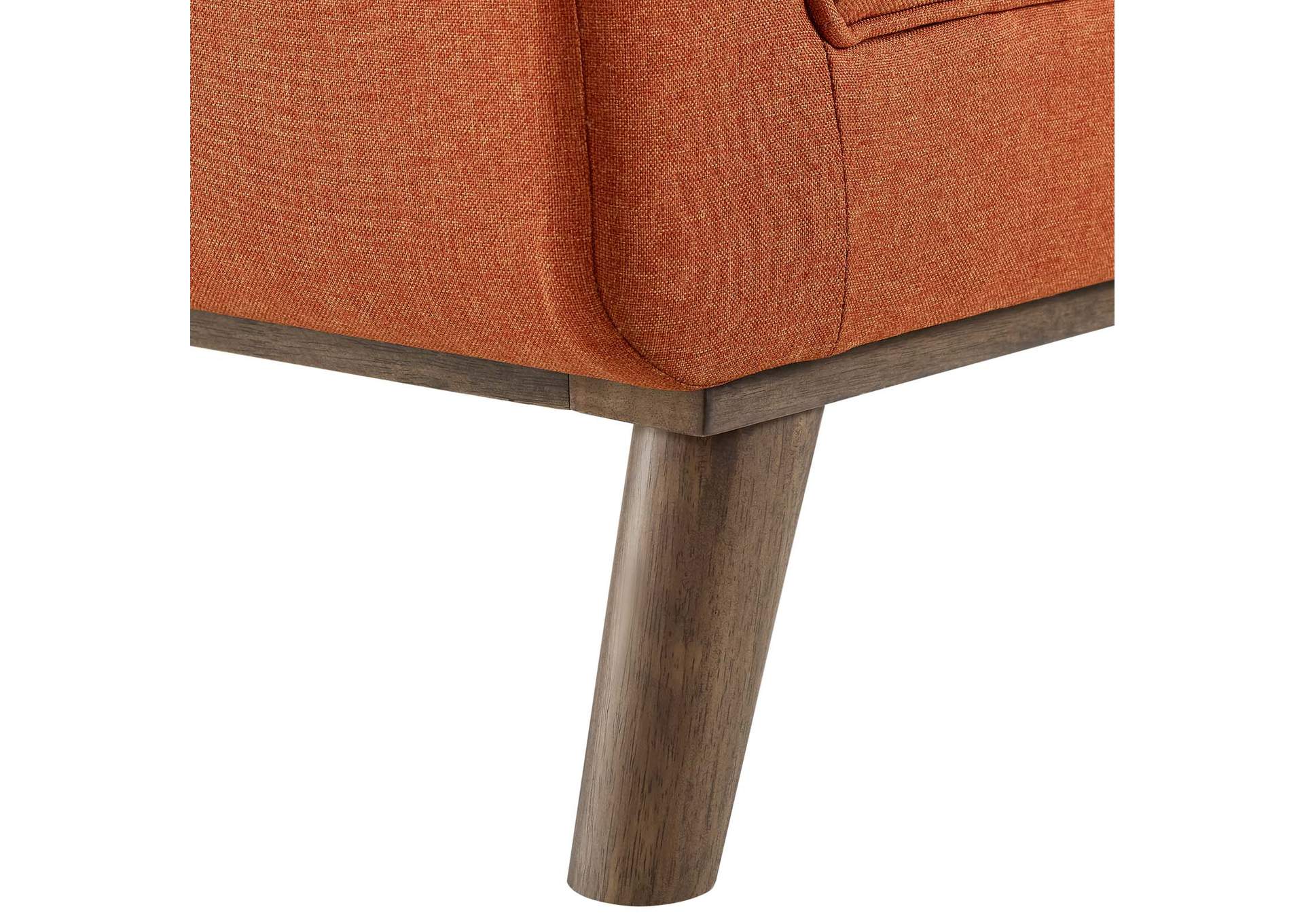 Orange Haven Tufted Button Upholstered Fabric Accent Bench,Modway