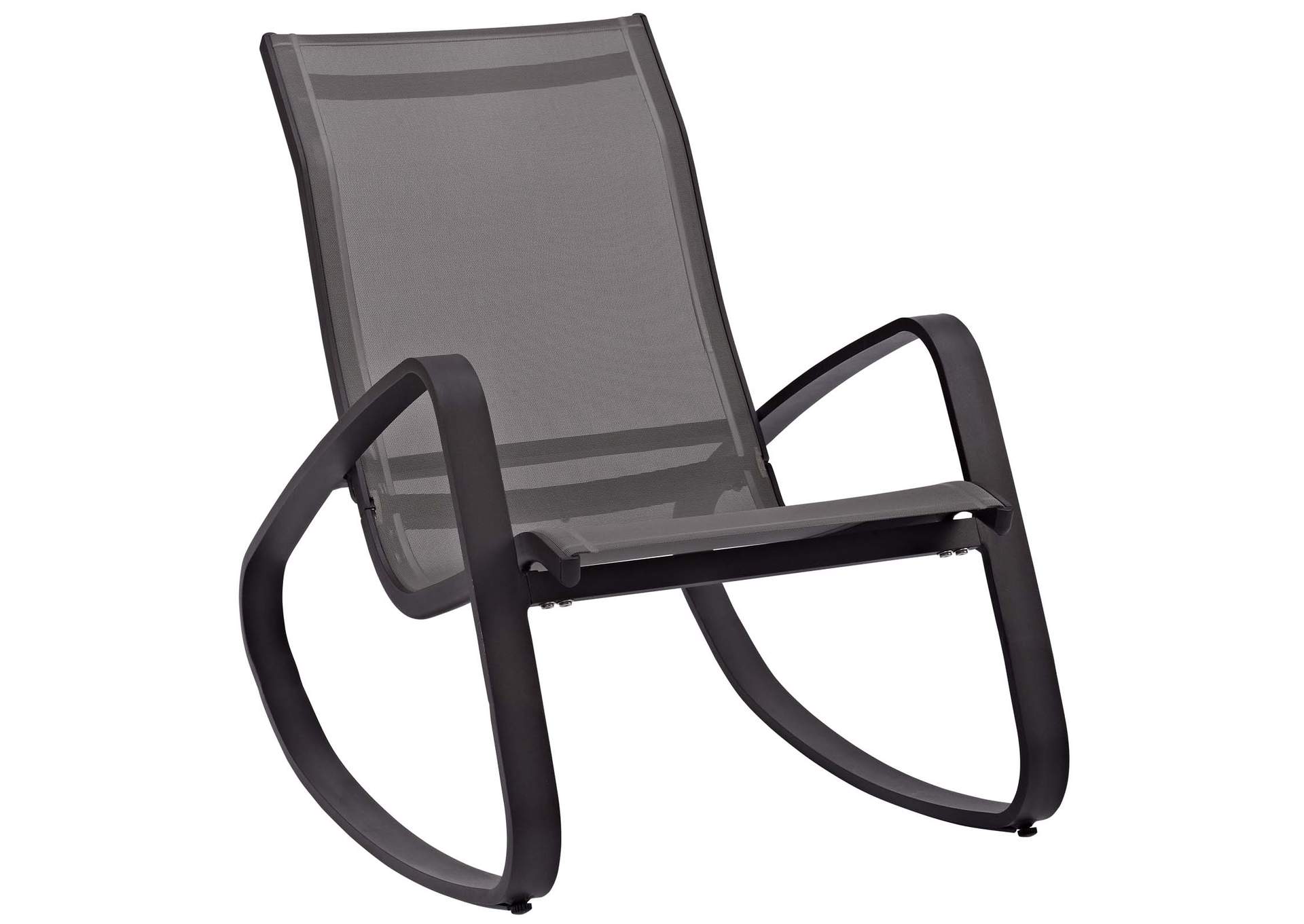 Espresso Traveler Rocking Outdoor Patio Mesh Sling Lounge Chair,Modway