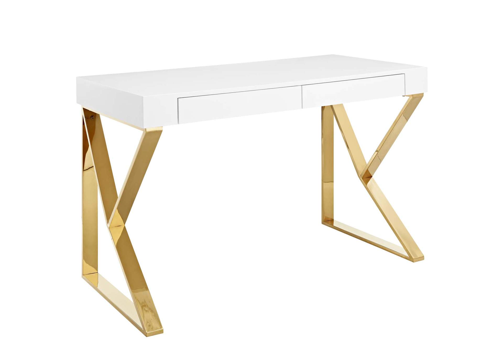 White Gold Adjacent Desk,Modway