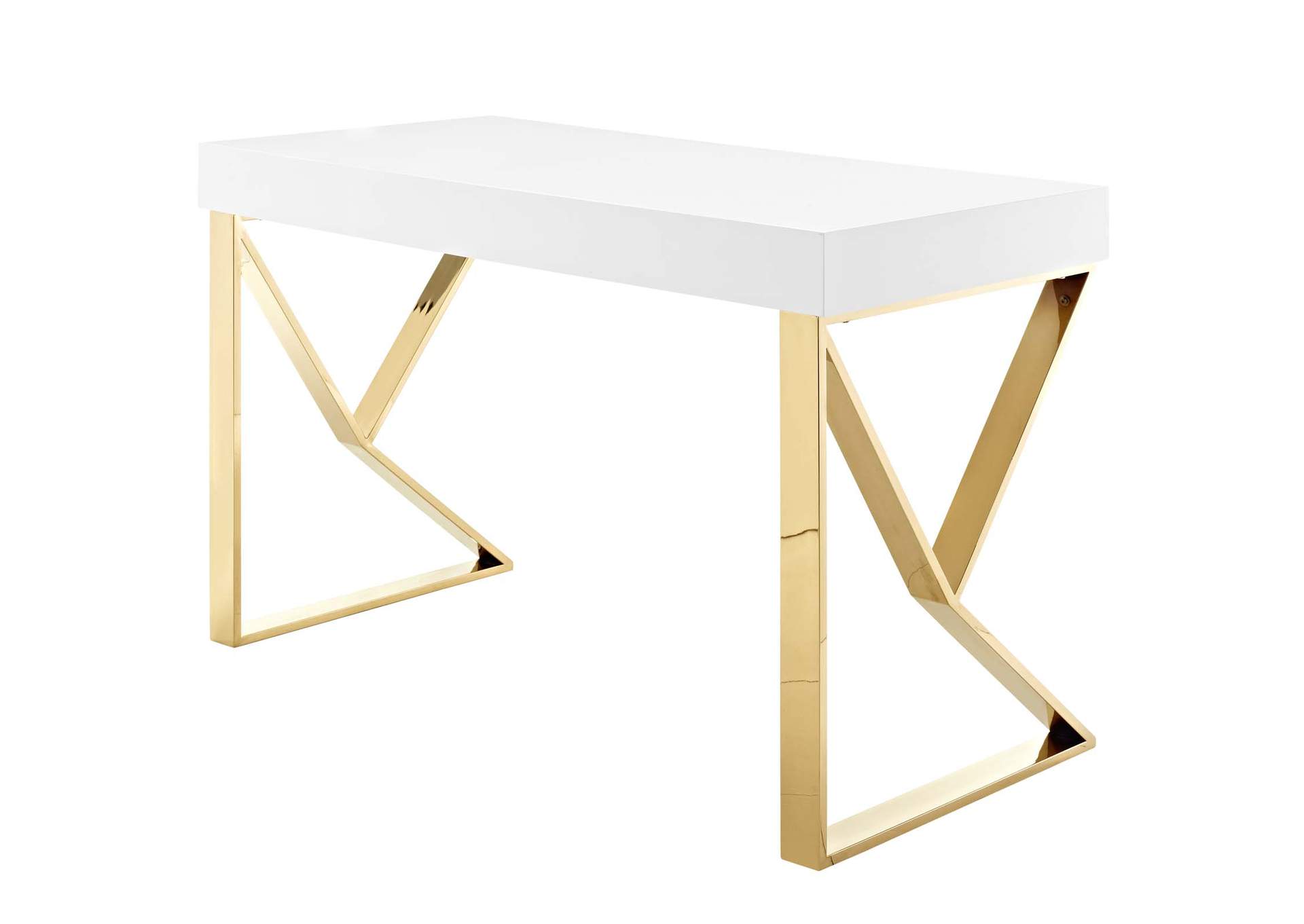 White Gold Adjacent Desk,Modway