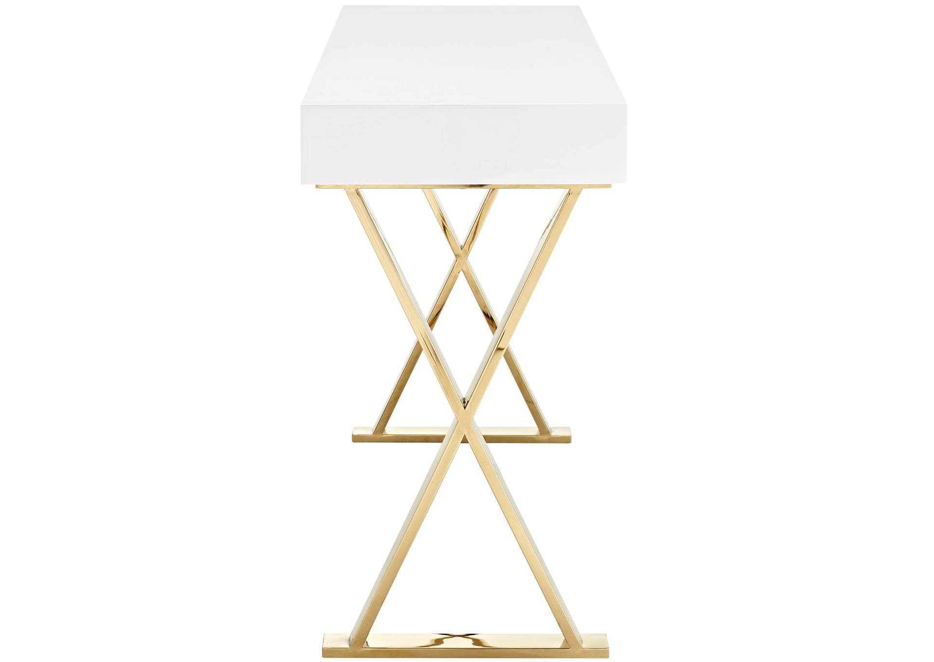 White Gold Sector Console Table,Modway