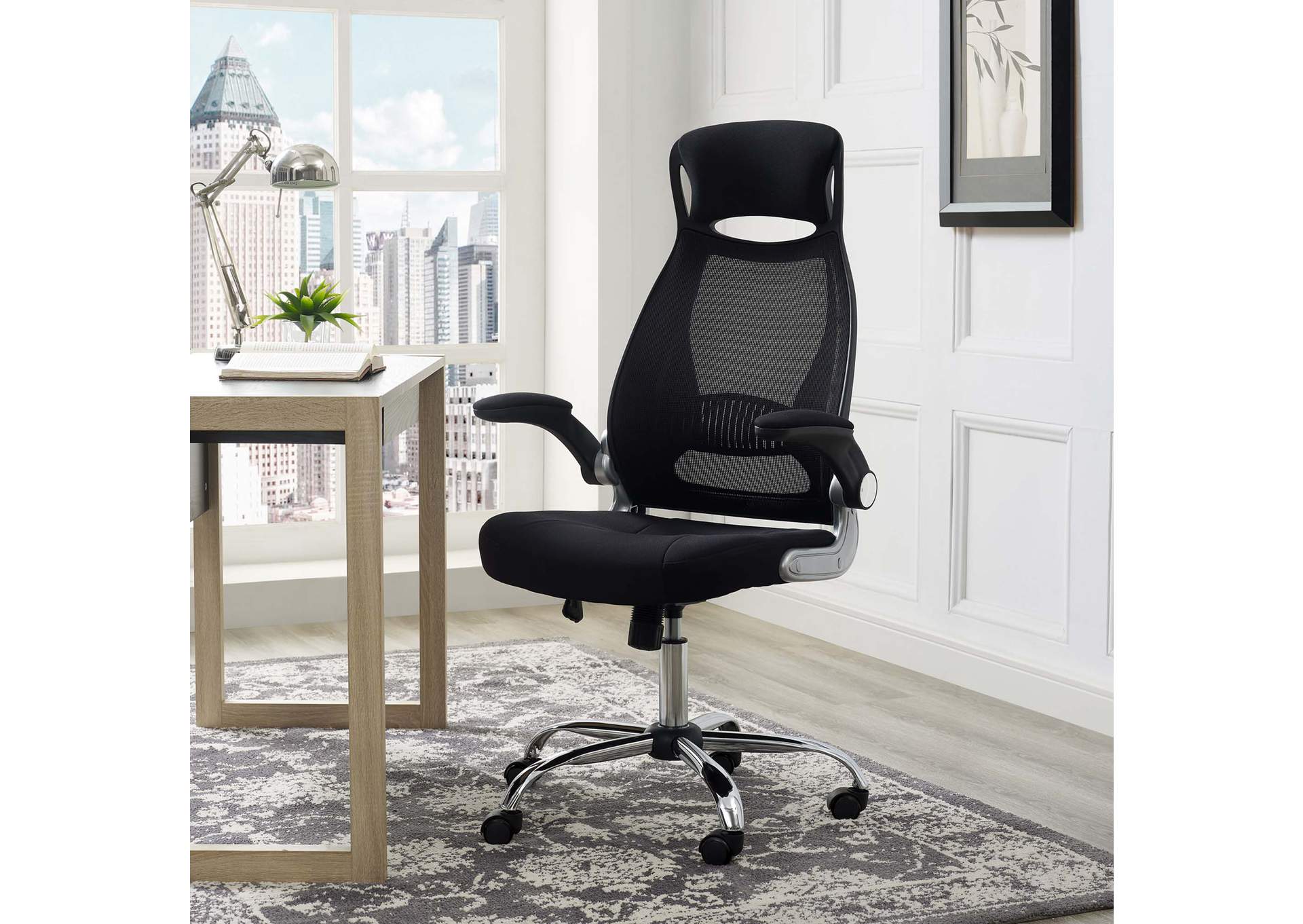 Black Expedite Highback Office Chair,Modway