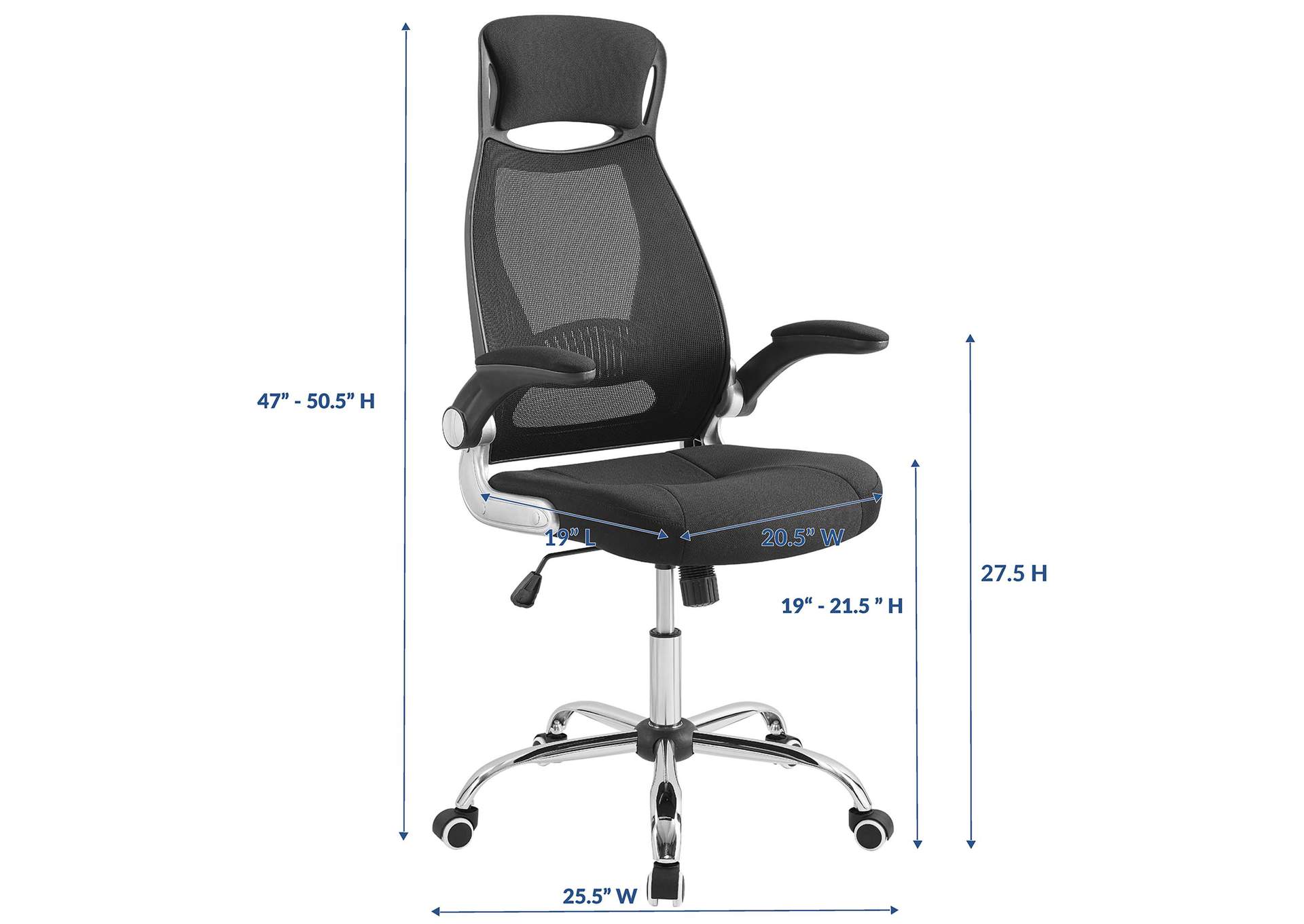 Black Expedite Highback Office Chair,Modway