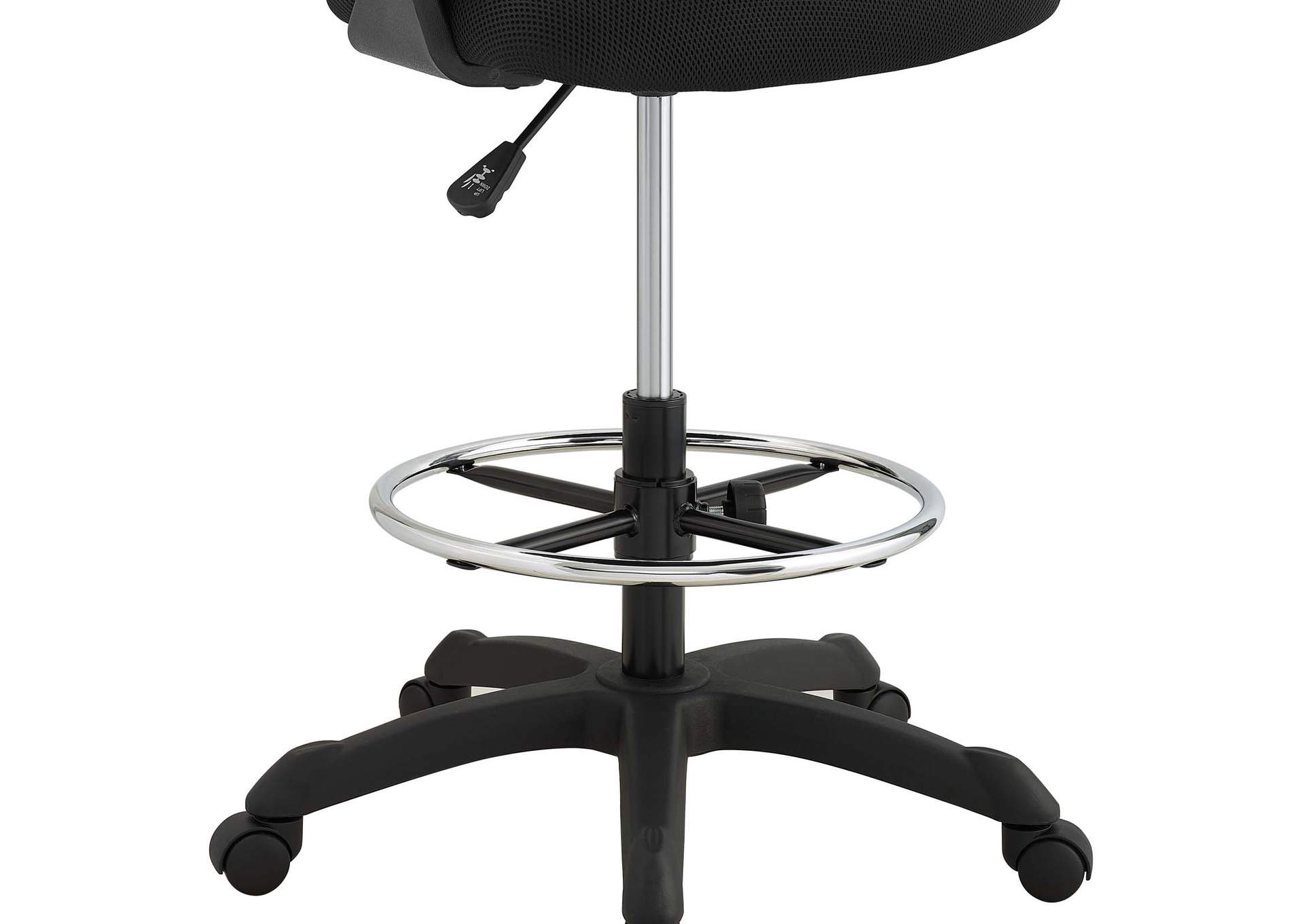 Black Thrive Mesh Drafting Chair,Modway