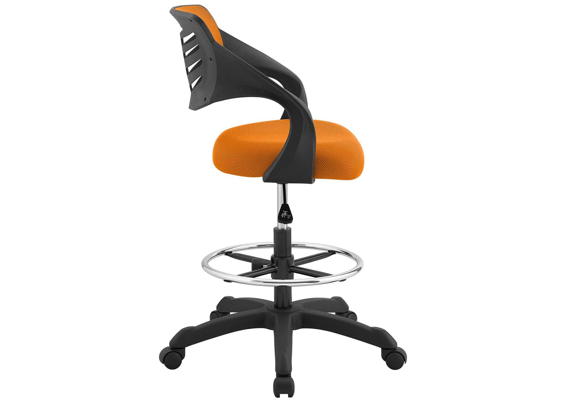 Orange Thrive Mesh Drafting Chair,Modway