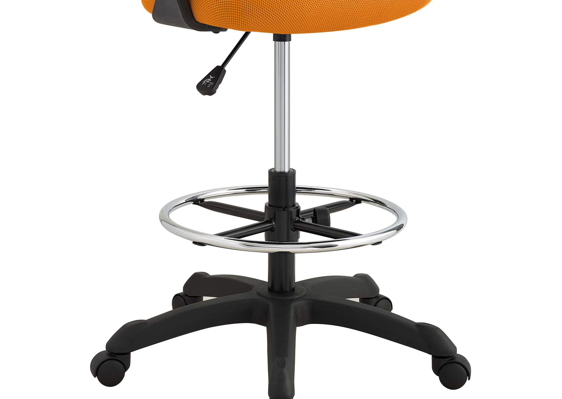 Orange Thrive Mesh Drafting Chair,Modway