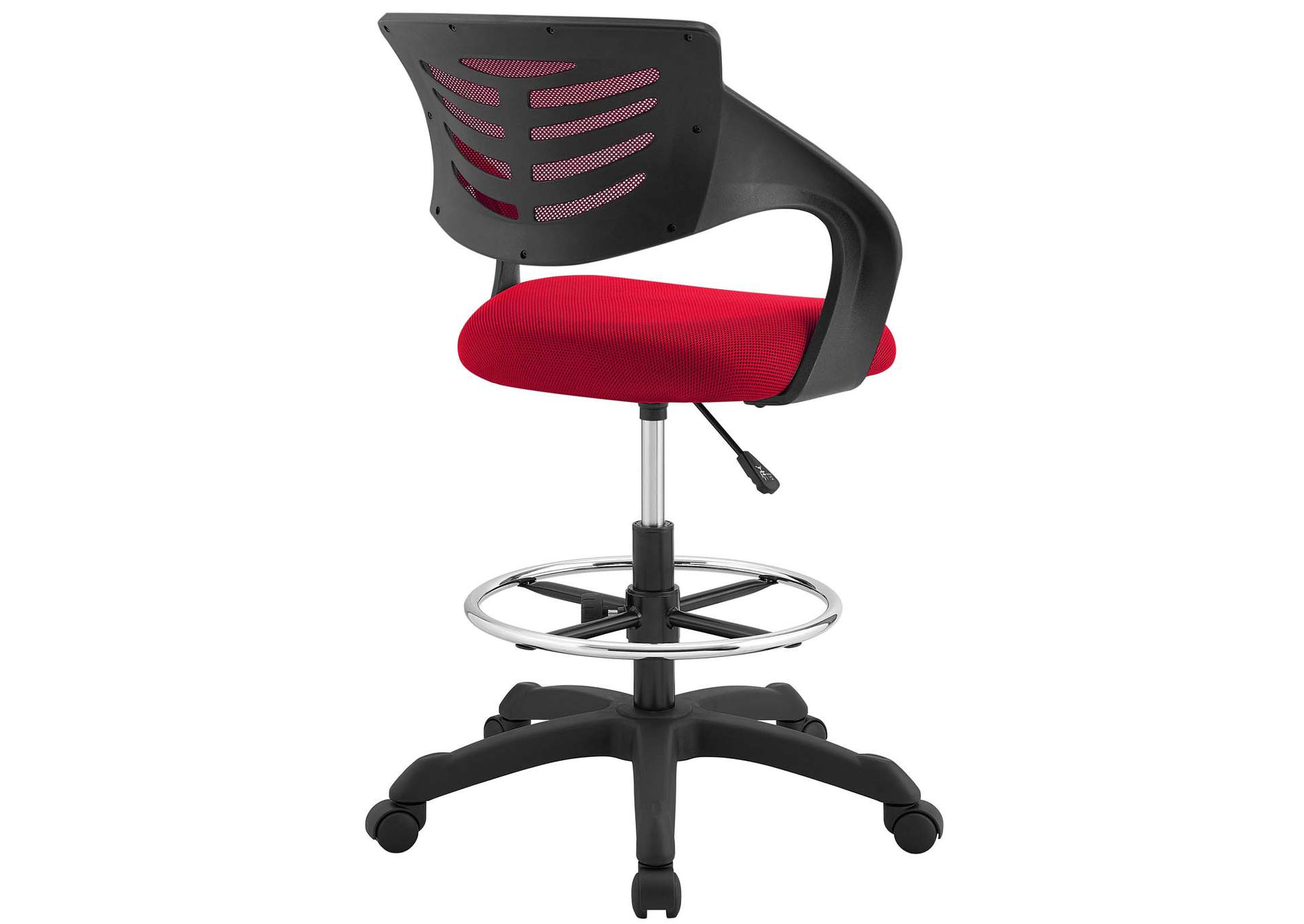 Red Thrive Mesh Drafting Chair,Modway