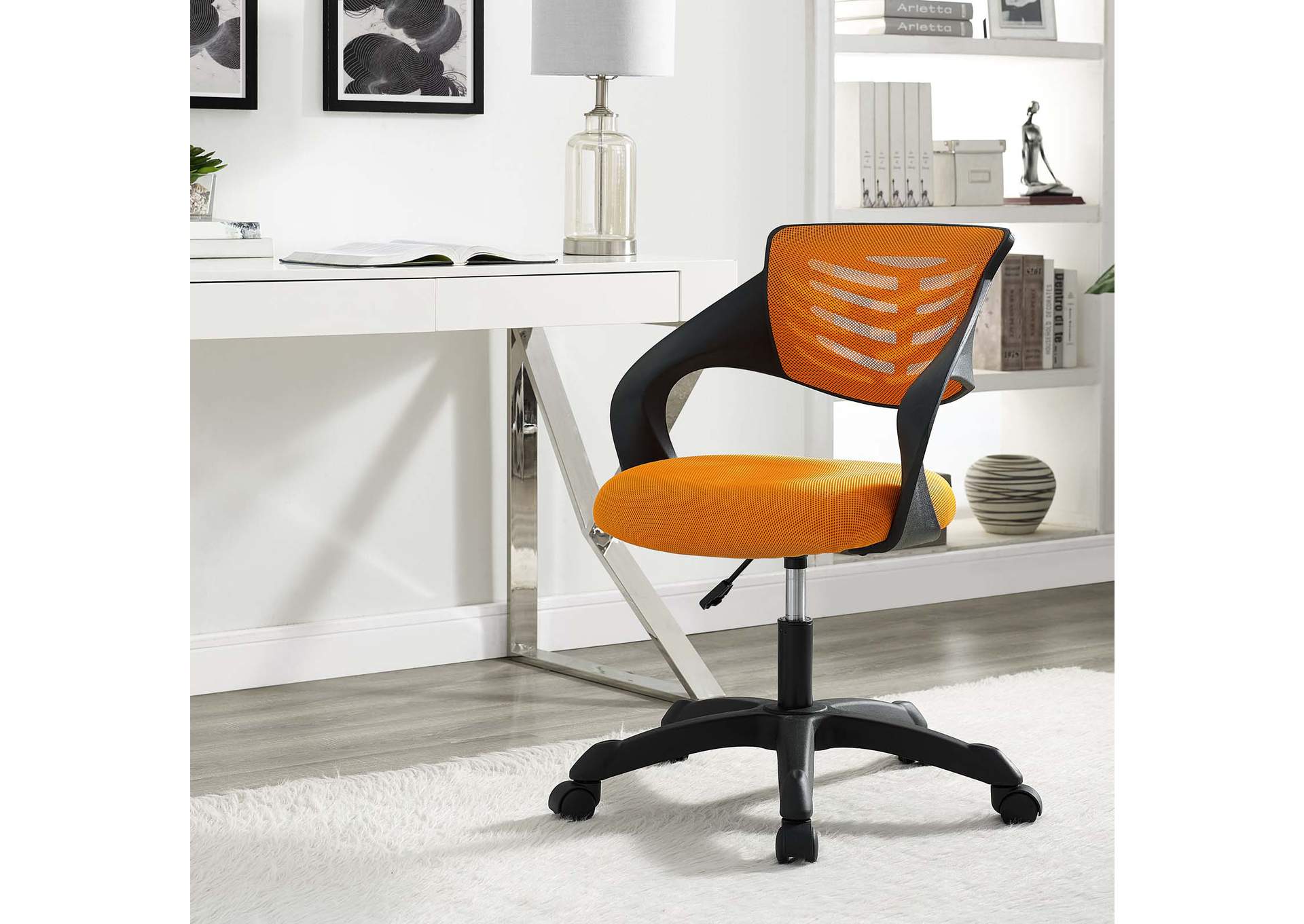 Orange Thrive Mesh Office Chair,Modway