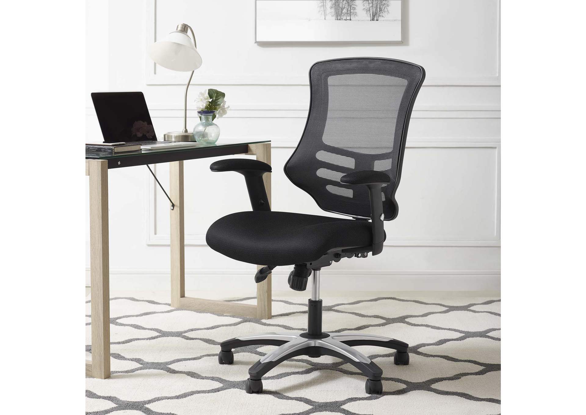 Black Calibrate Mesh Office Chair,Modway