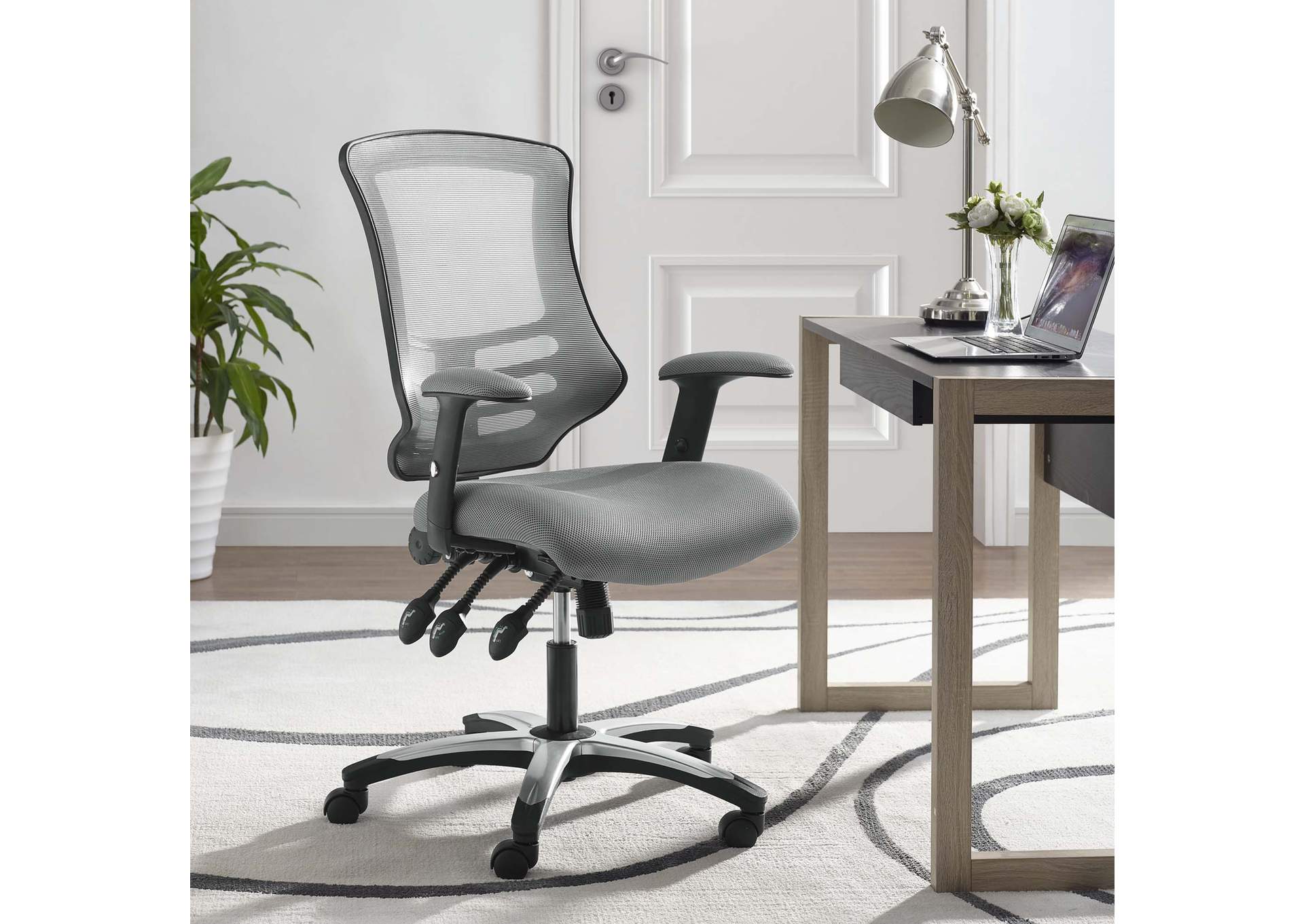 Gray Calibrate Mesh Office Chair,Modway