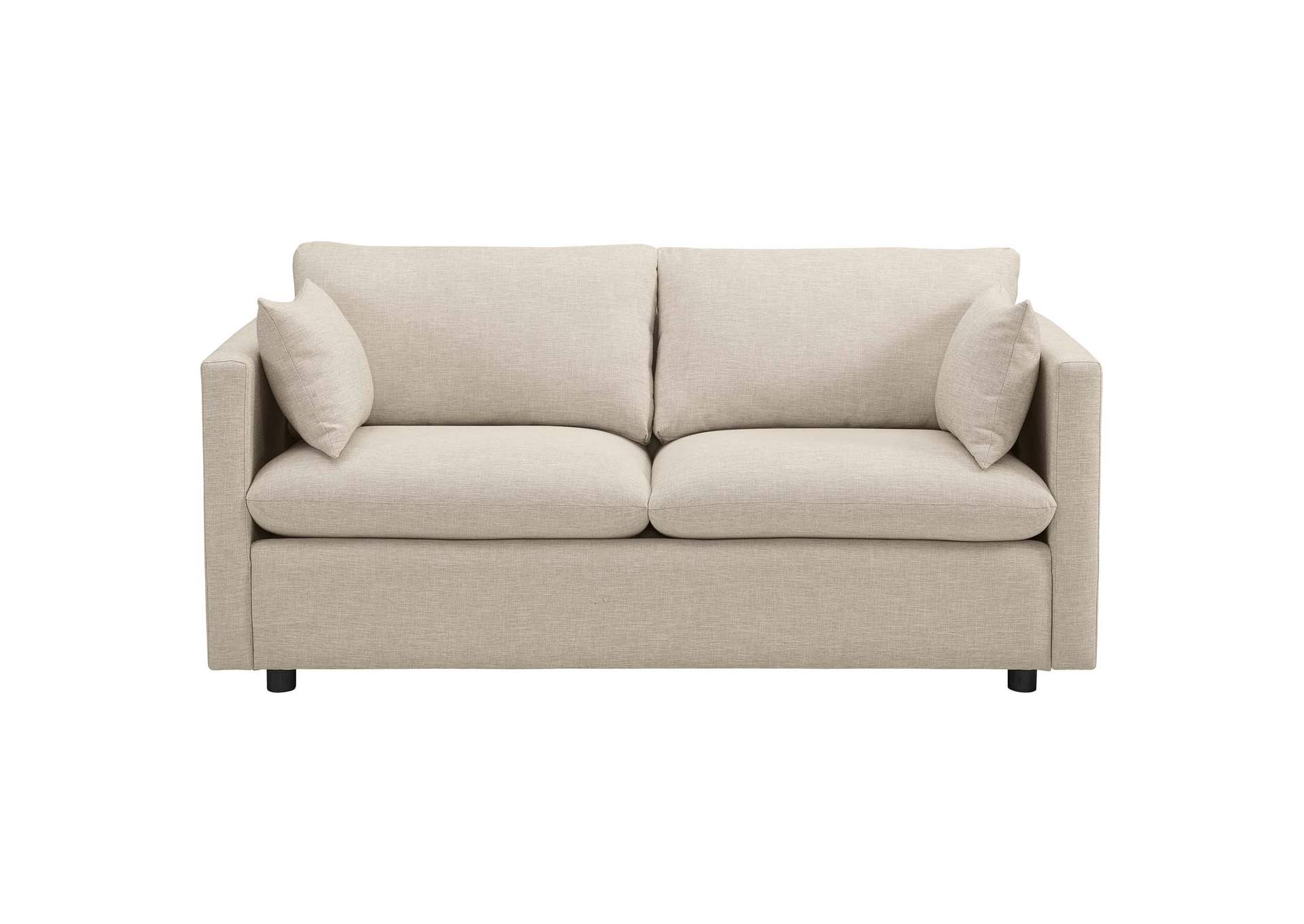 Beige Activate Upholstered Fabric Sofa,Modway