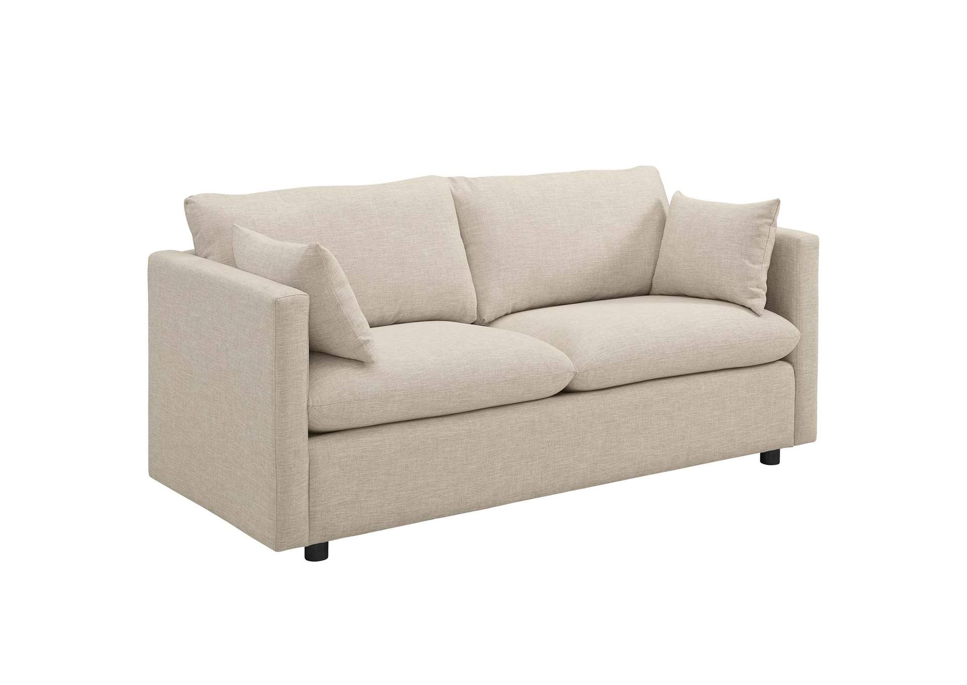 Beige Activate Upholstered Fabric Sofa,Modway