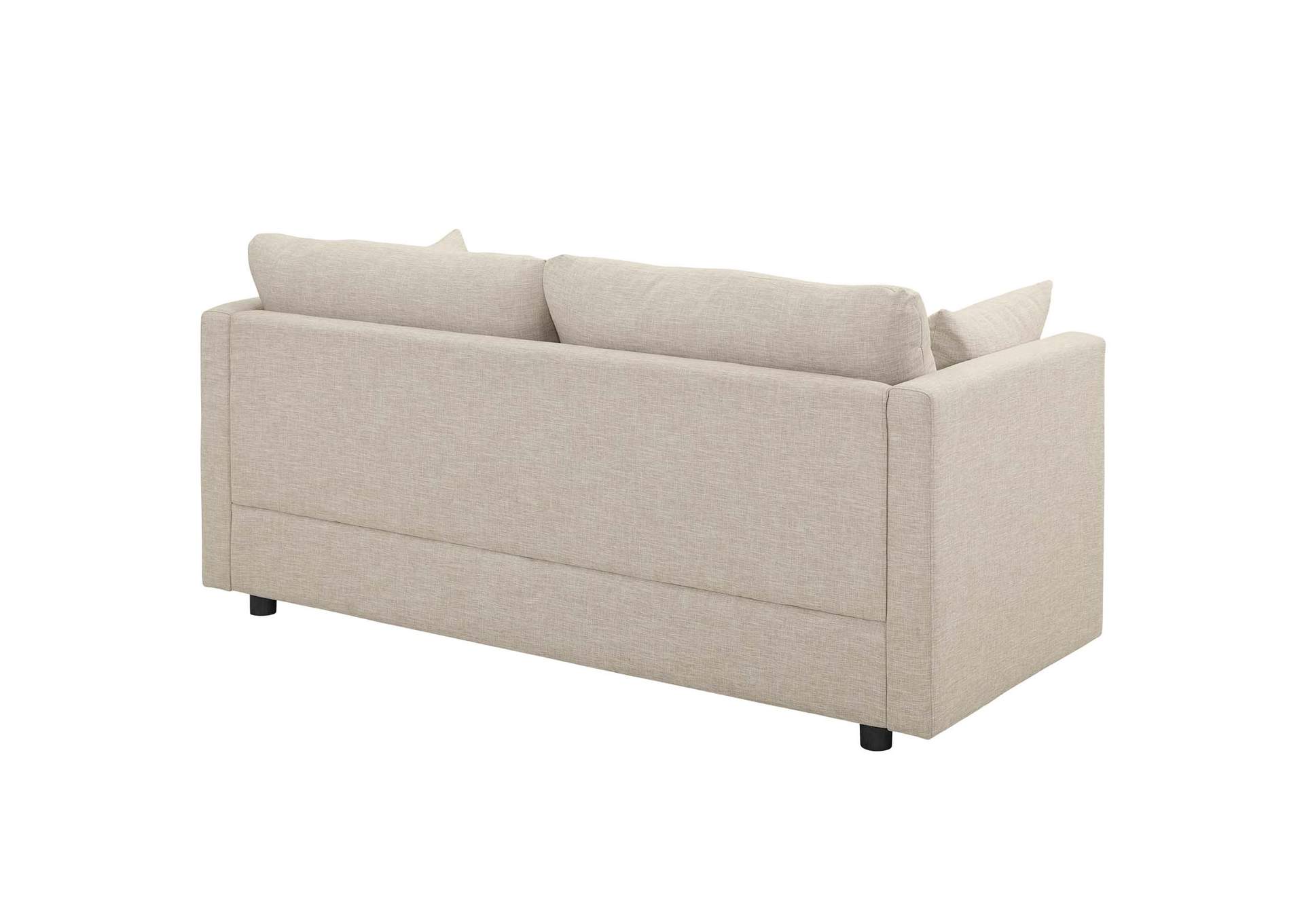Beige Activate Upholstered Fabric Sofa,Modway