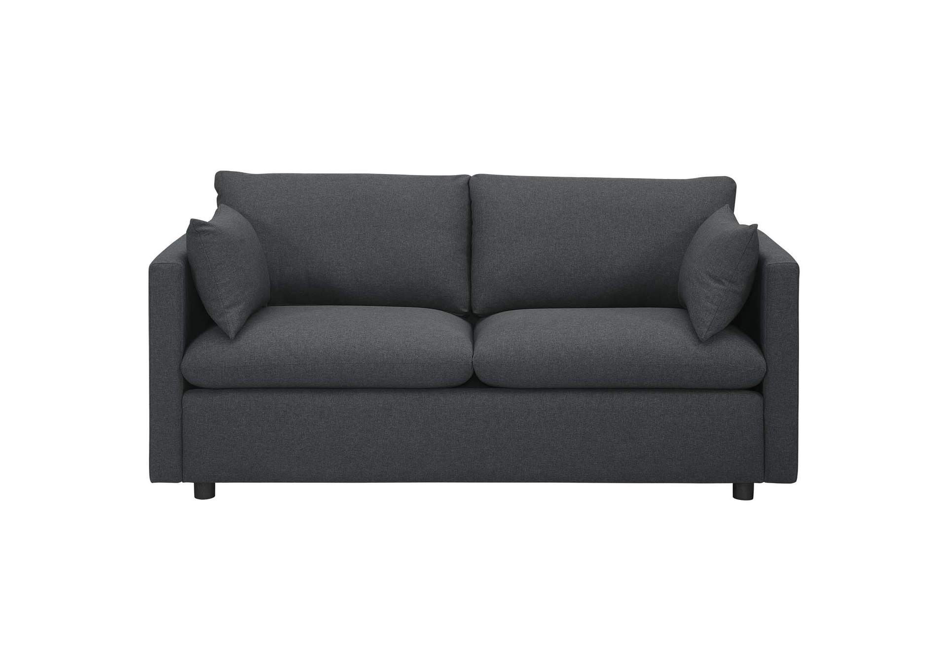 Gray Activate Upholstered Fabric Sofa,Modway
