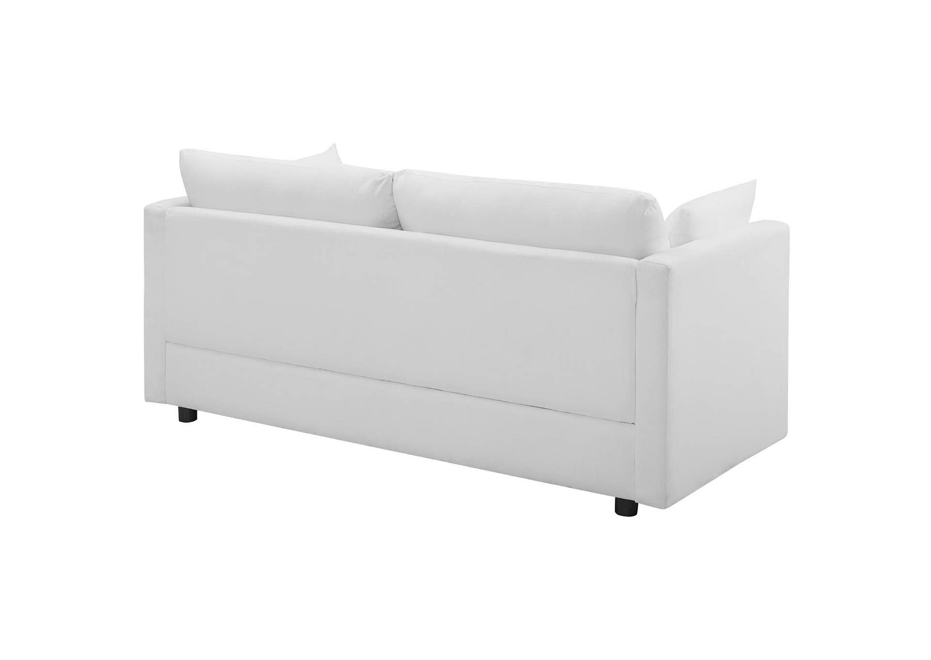 White Activate Upholstered Fabric Sofa,Modway