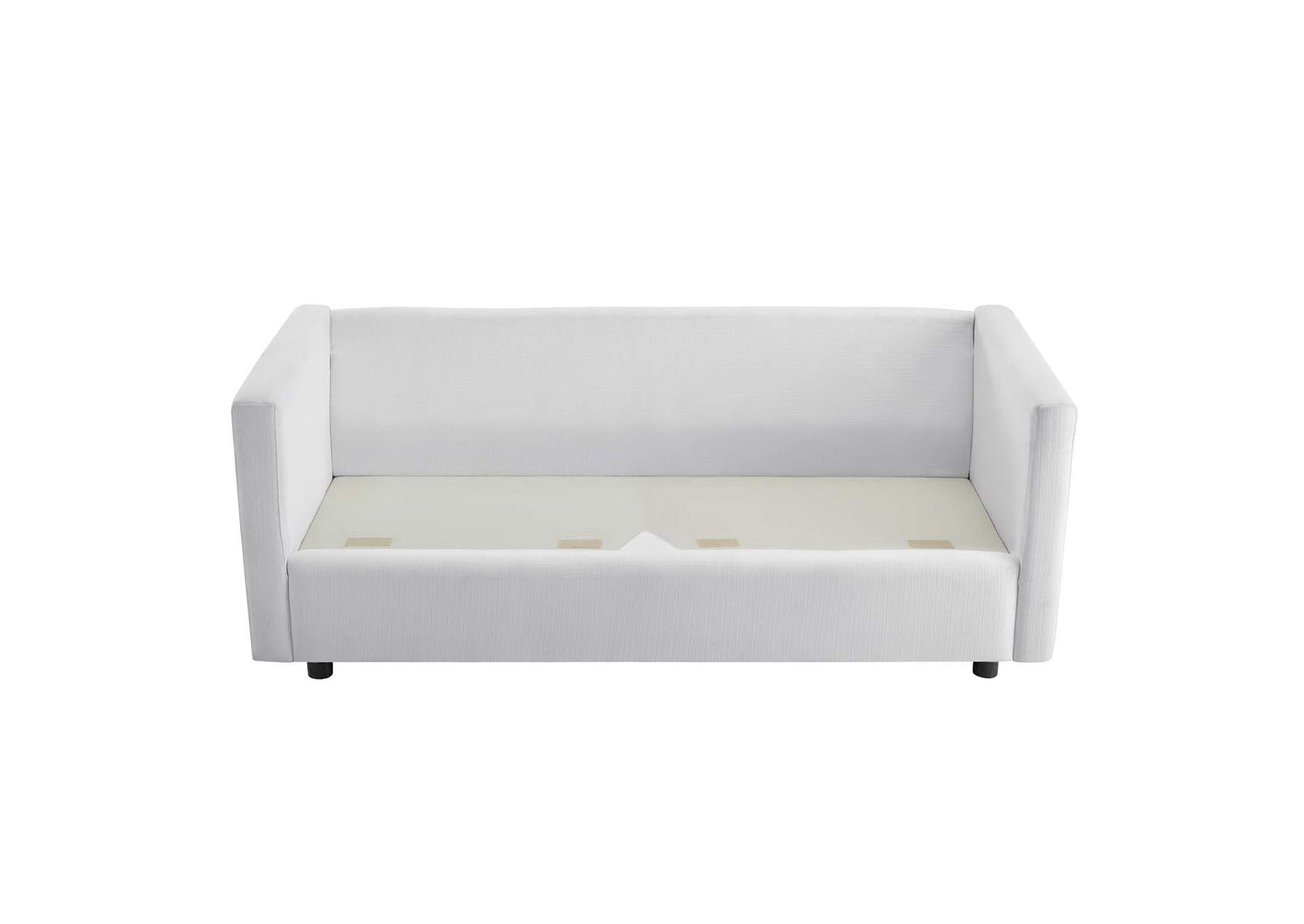 White Activate Upholstered Fabric Sofa,Modway